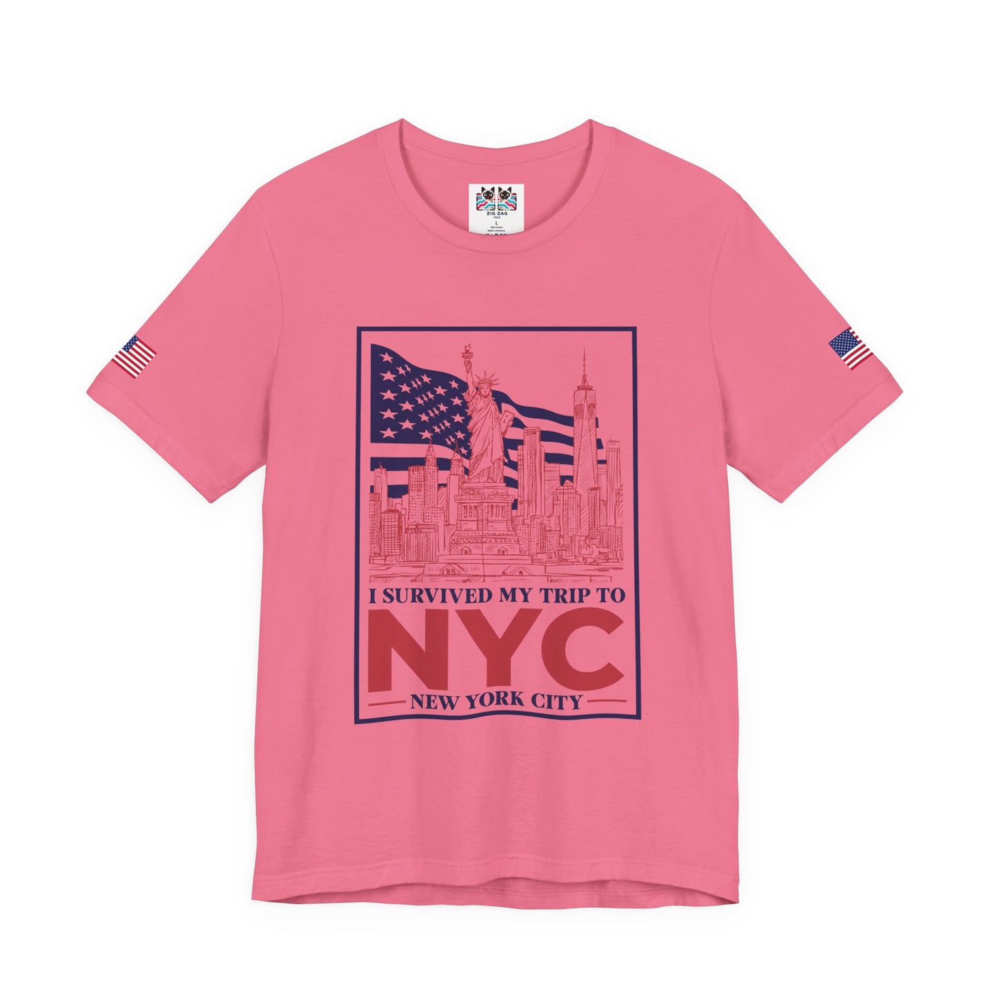 I Survived My Trip to NYC T-Shirt - Funny New York City Skyline Souvenir Design