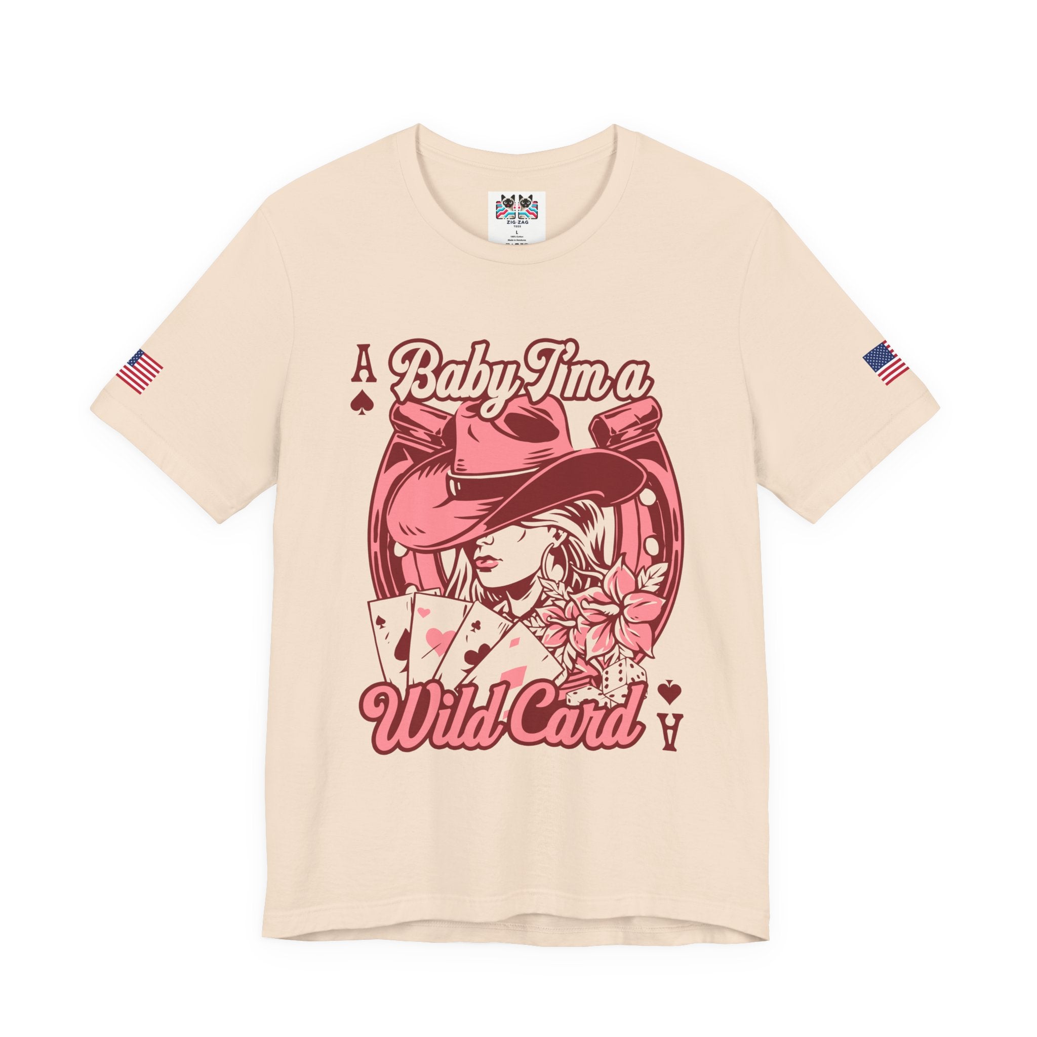 Baby I'm a Wild Card T-Shirt – Western Cowgirl Ace Playing Card Casino Tee