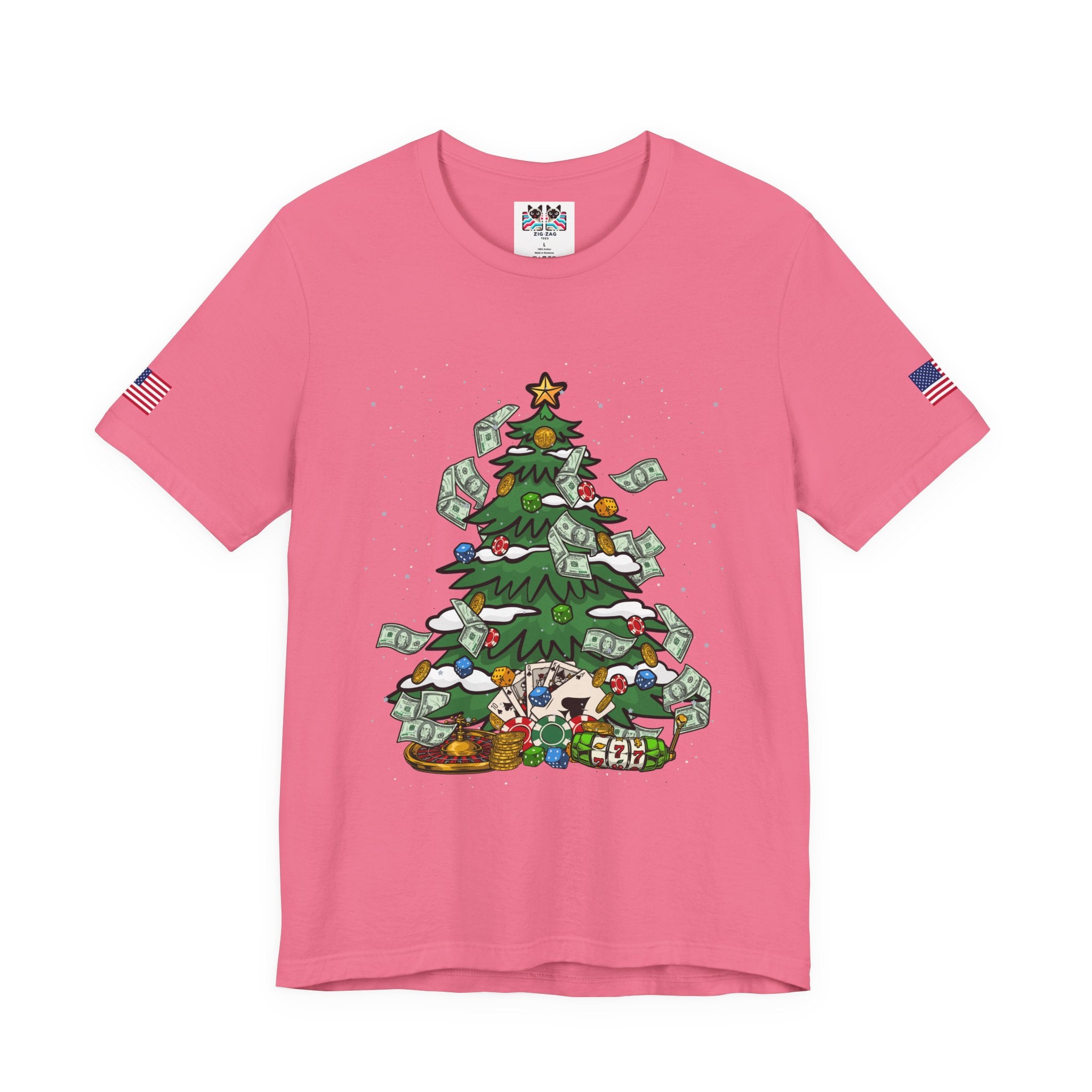 Casino Christmas Tree T-Shirt – Funny Gambling Holiday Tee for Gamblers