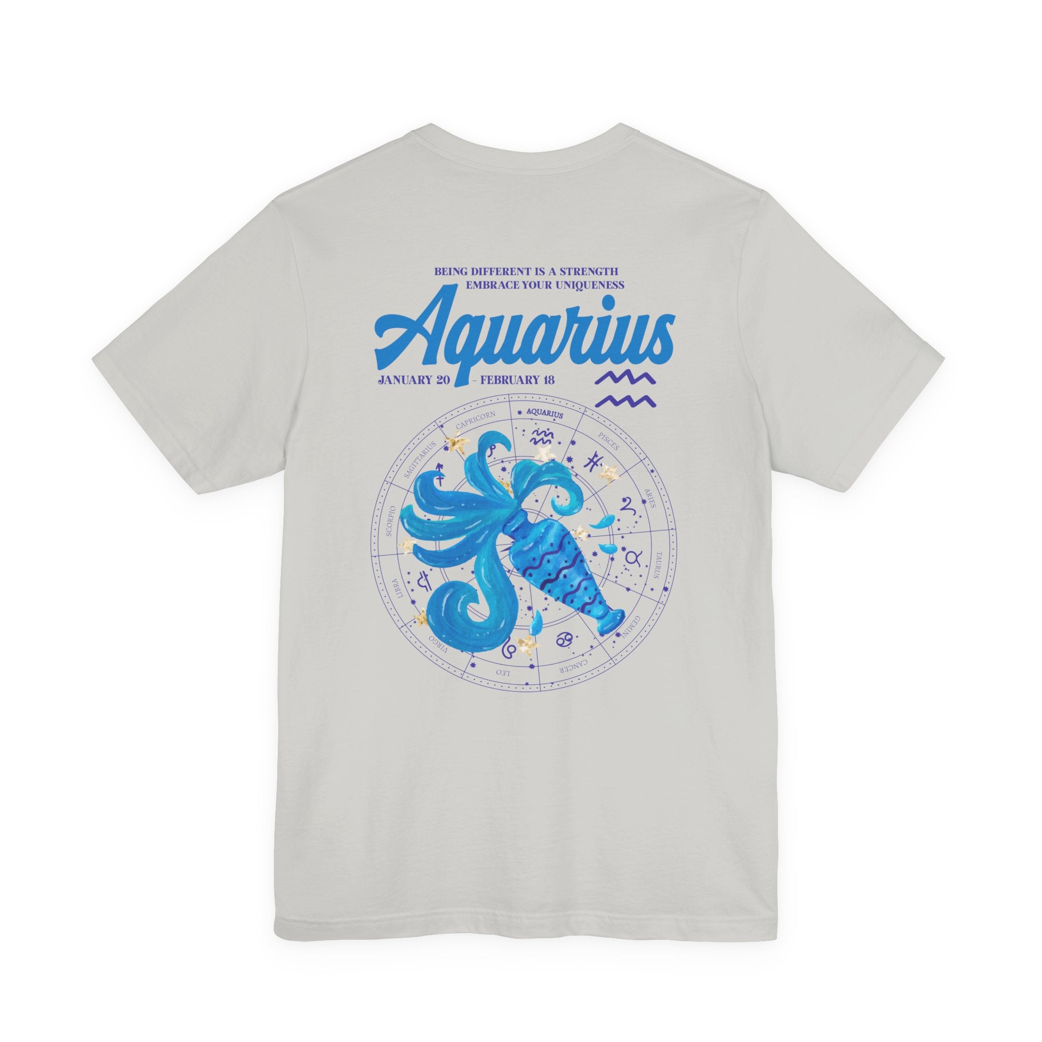 Aquarius Zodiac T-Shirt – Embrace Your Uniqueness Zodiac Wheel