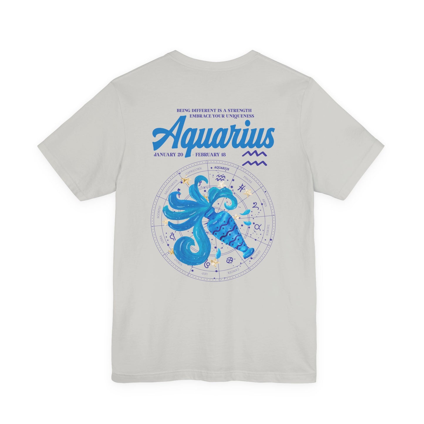 Aquarius Zodiac T-Shirt – Embrace Your Uniqueness Zodiac Wheel