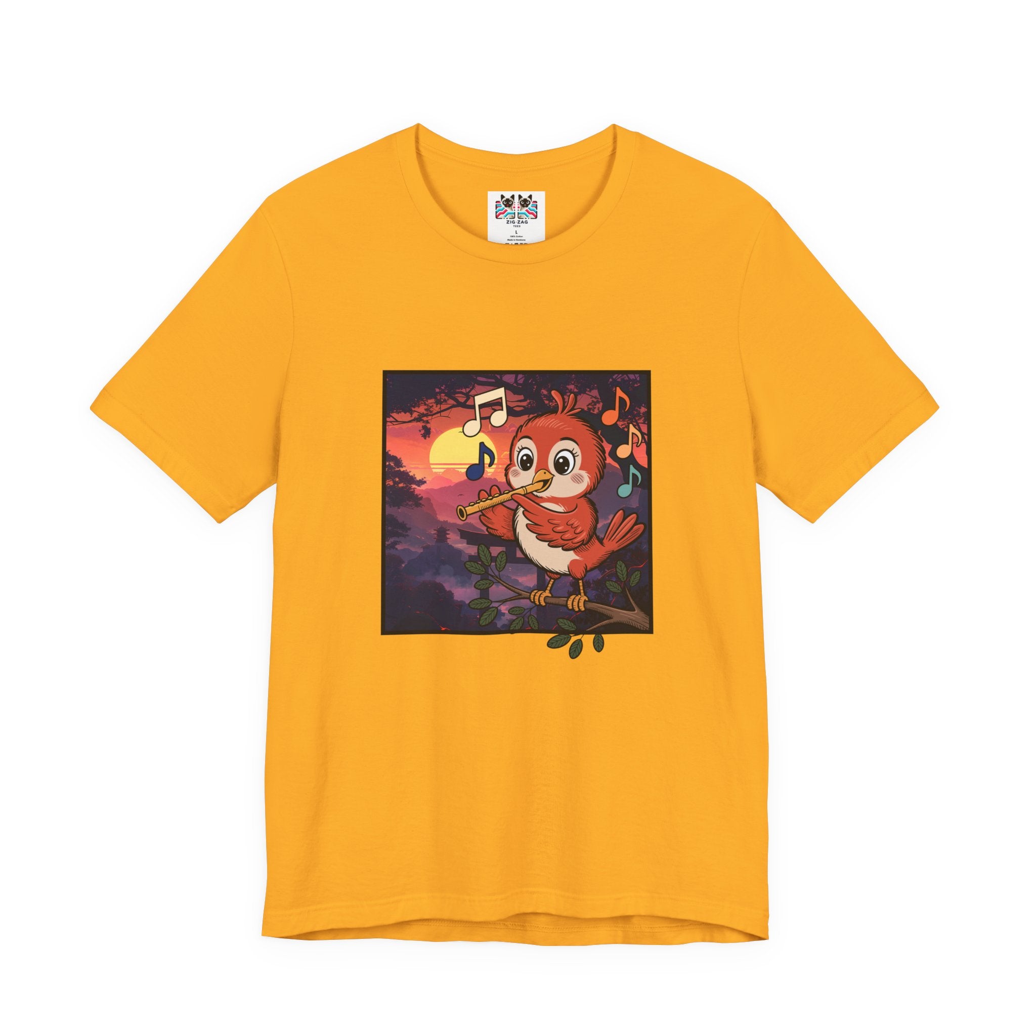 Bird Is Nature’s Flute Sunrise Music T-Shirt