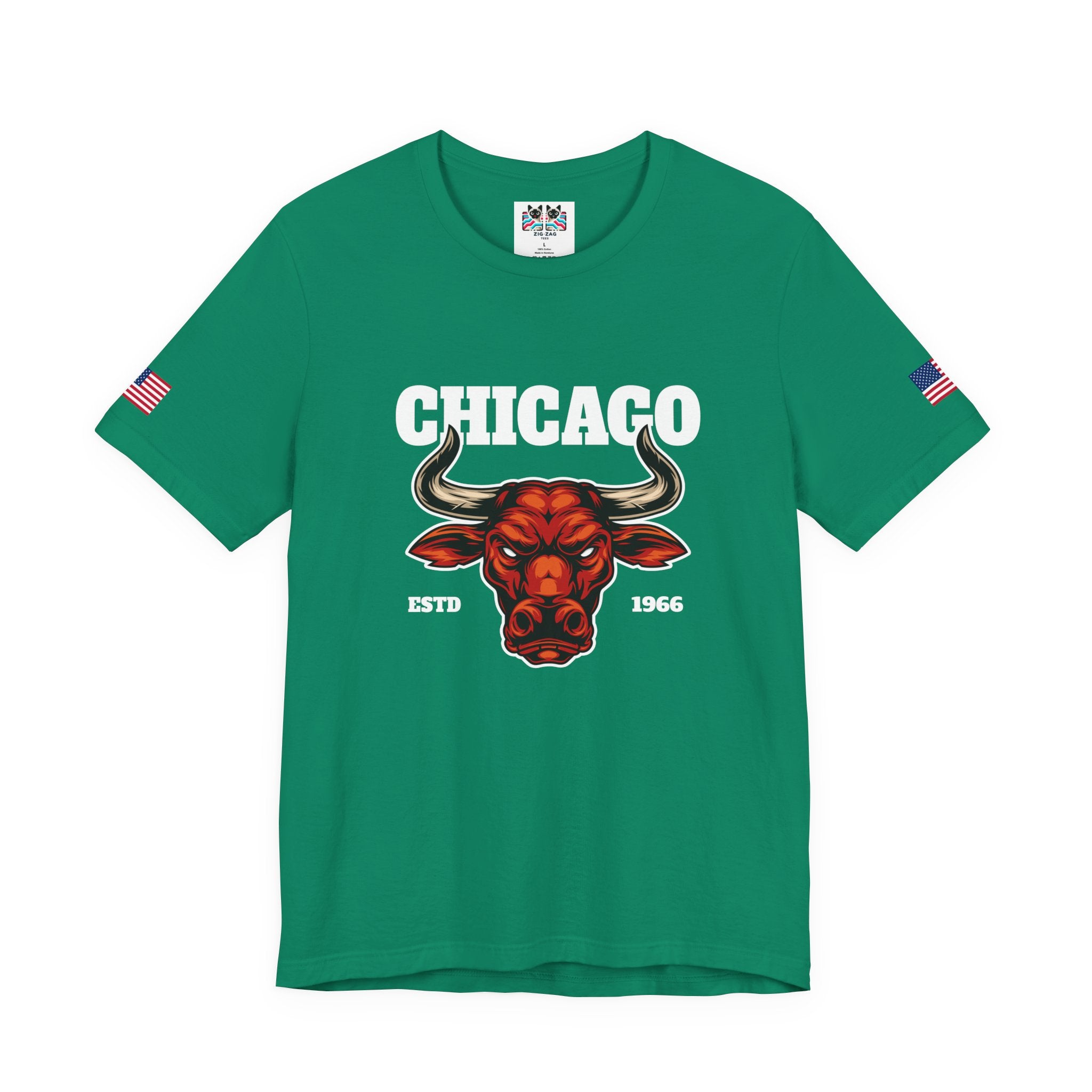 Chicago Bulls T-Shirt - Red Bull Mascot Est 1966 Sports Team Pride Design