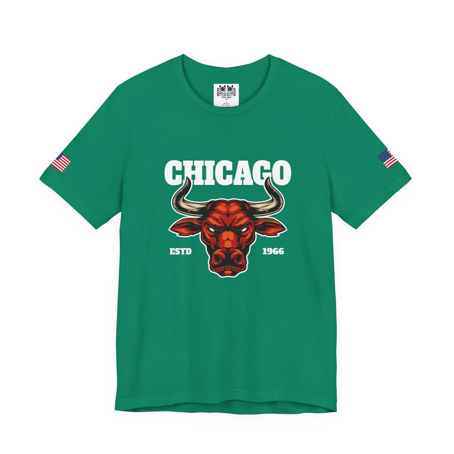 Chicago Bulls T-Shirt - Red Bull Mascot Est 1966 Sports Team Pride Design