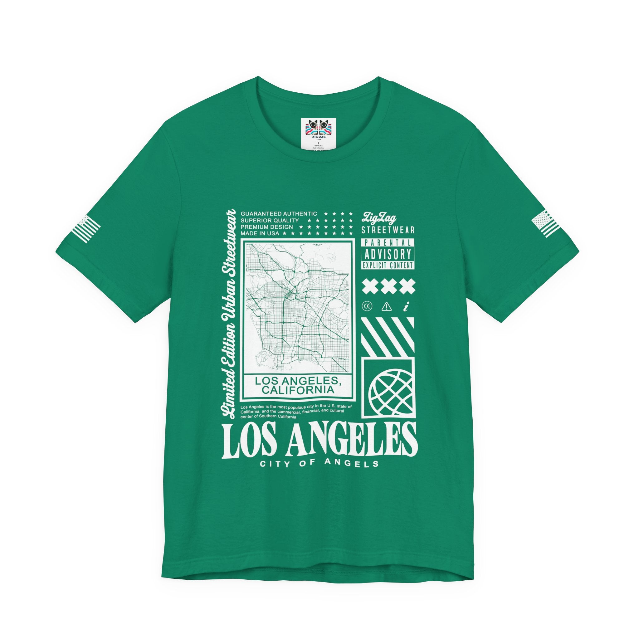 Los Angeles City of Angels T-Shirt – Limited Edition Urban Streetwear Map Graphic Tee