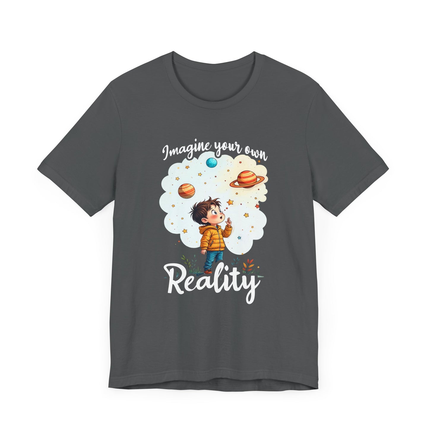 Digital Daydream - Imagine Your Own Reality – Toddler Dreaming Up Colorful Space Planets & Stars T-Shirt