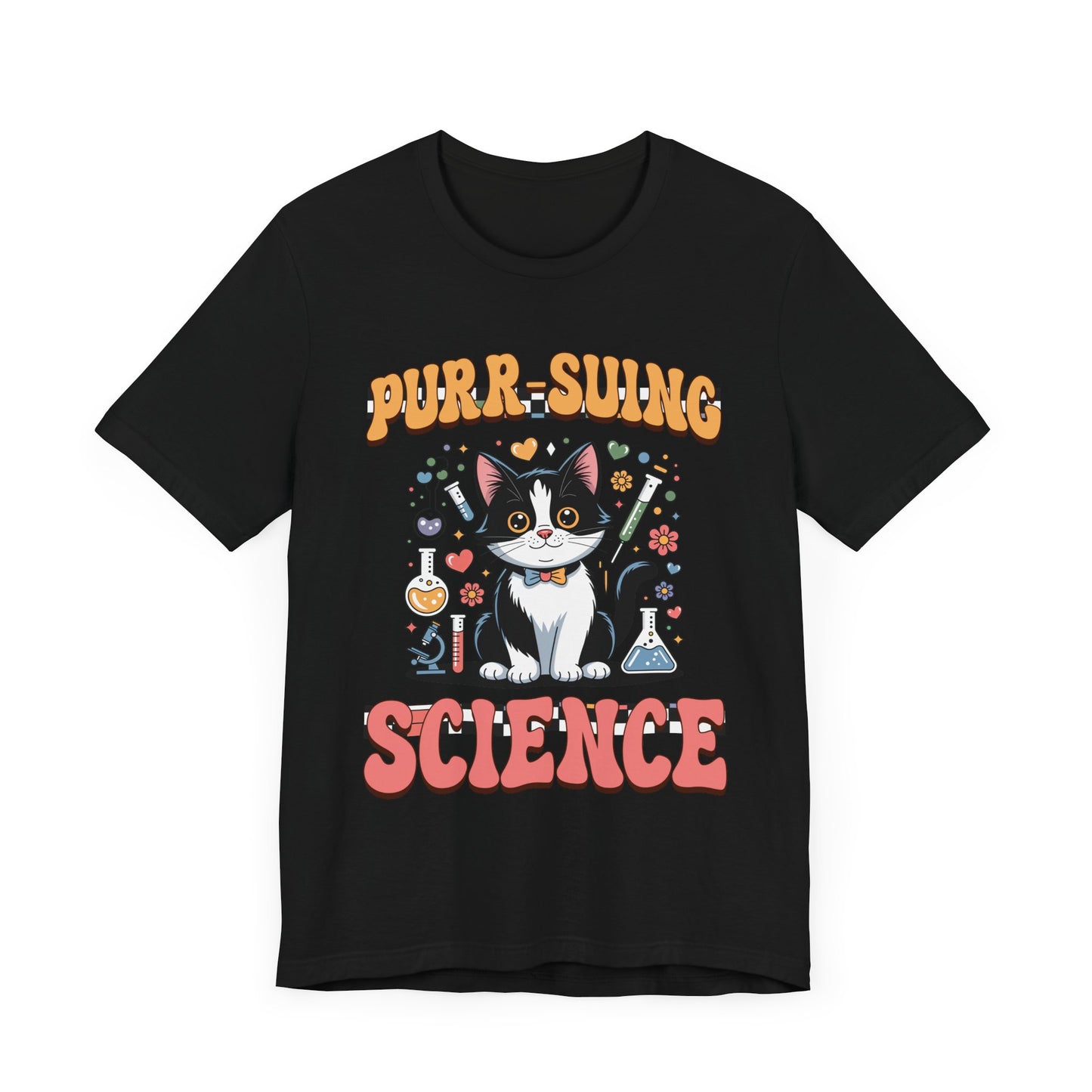Cat Science T-Shirt – Purr-suing Science Pun for STEM Fans