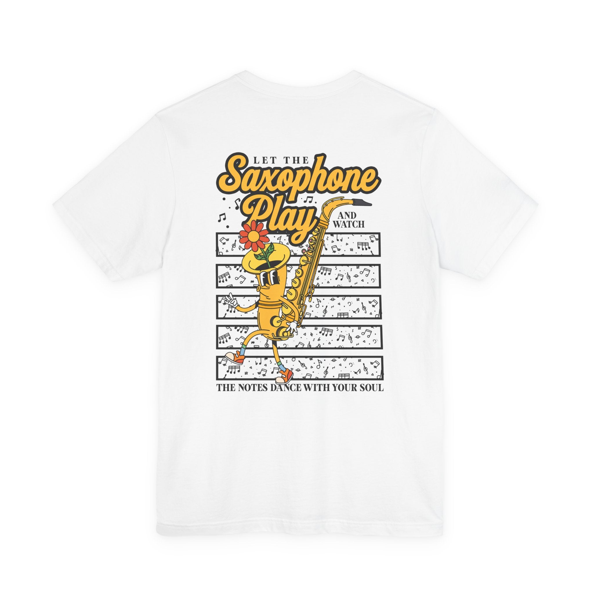 Feel the Groove Let the Saxophone Play Cartoon Saxophone T-Shirt