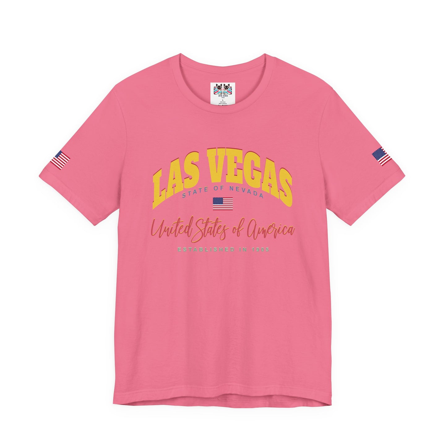 Las Vegas State of Nevada T-Shirt - Est 1905 Navy USA Flag Collegiate Design
