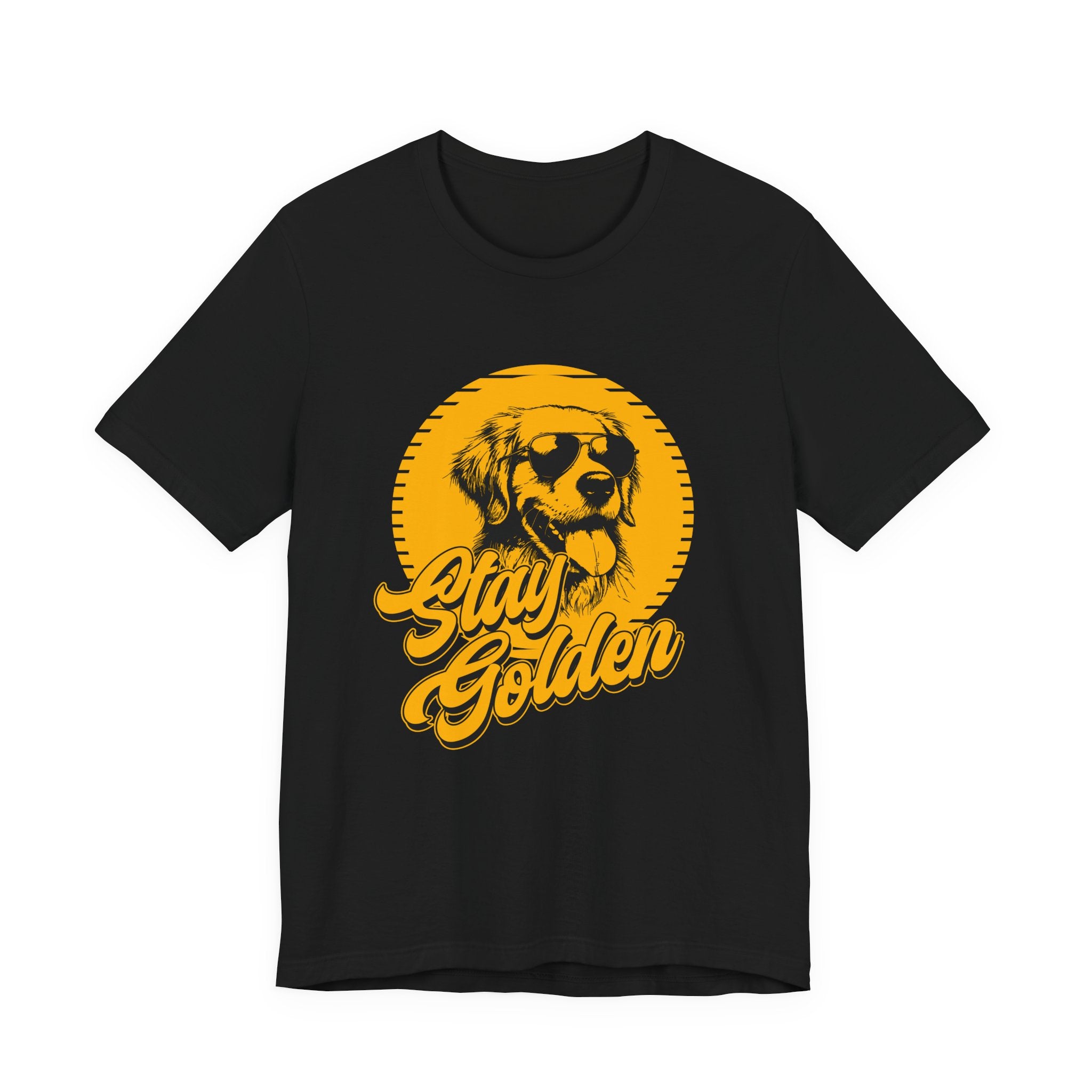 Stay Golden T-Shirt – Cool Golden Retriever with Sunglasses Graphic Tee