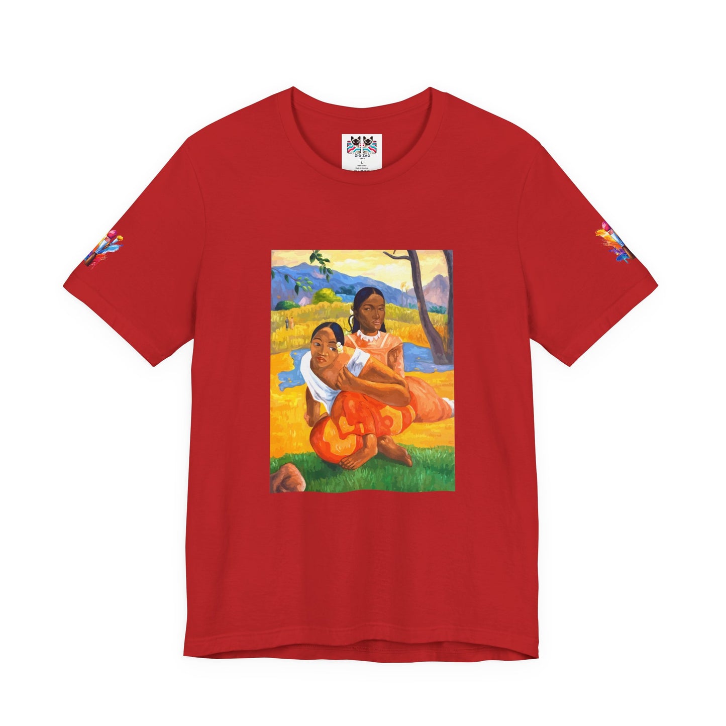 Tahitian Women Art T-Shirt – Post-Impressionist Tropical Paradise Painting Graphic Tee