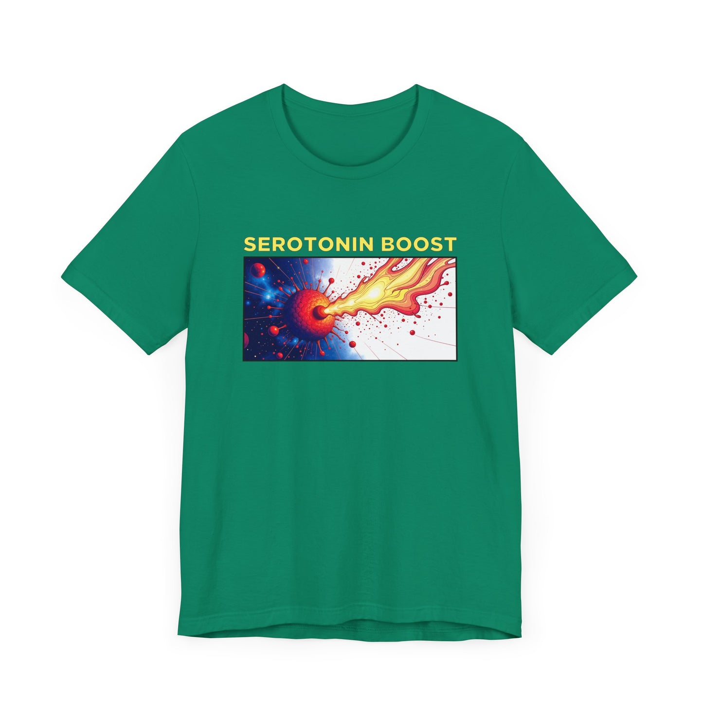 Serotonin Boost Shirt Mental Health Awareness Tee Featuring a Happy Brain and Positive Vibe for Science Lovers and Joy Seekers