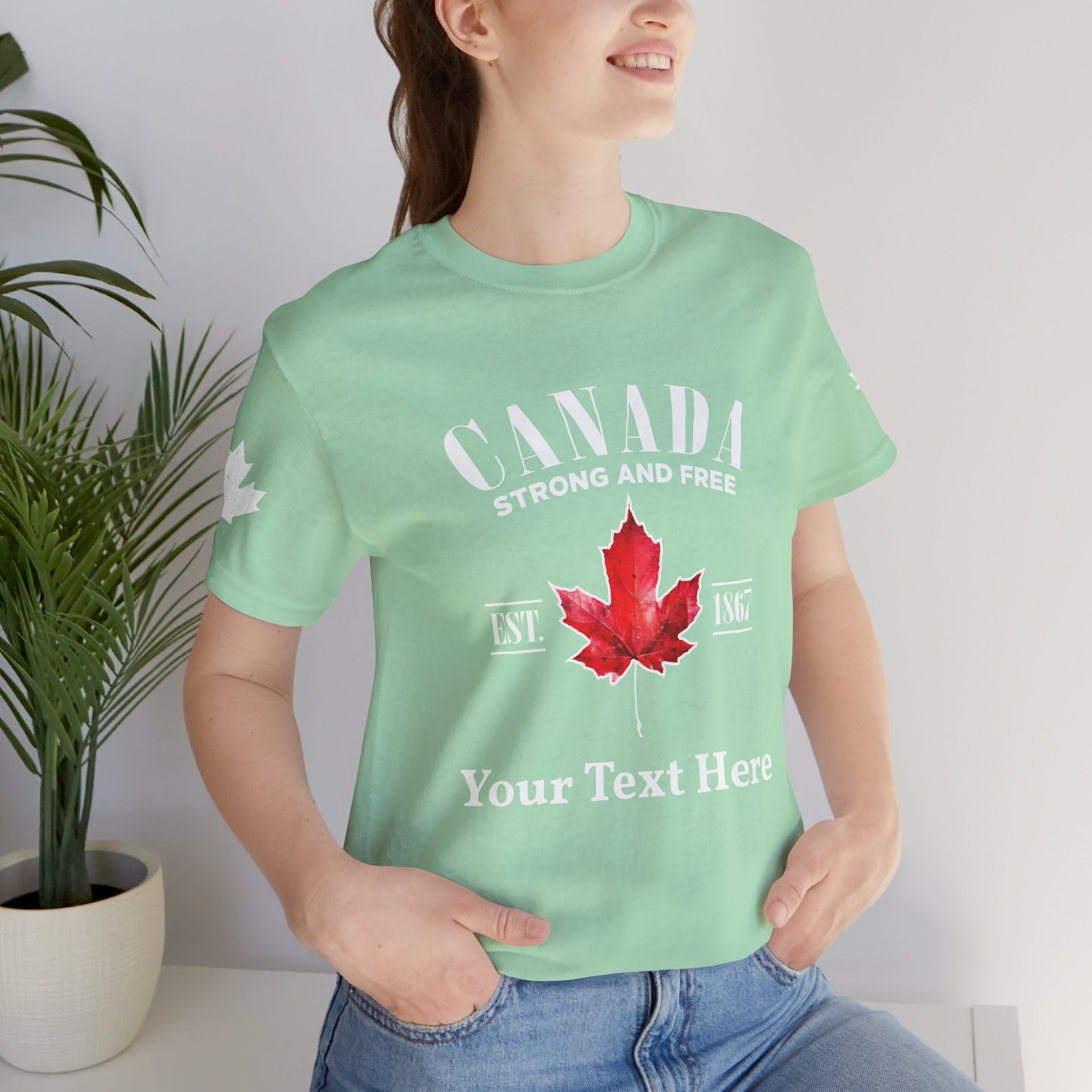 Custom T-Shirt - Canada Strong and Free True Maple Heritage T-Shirt