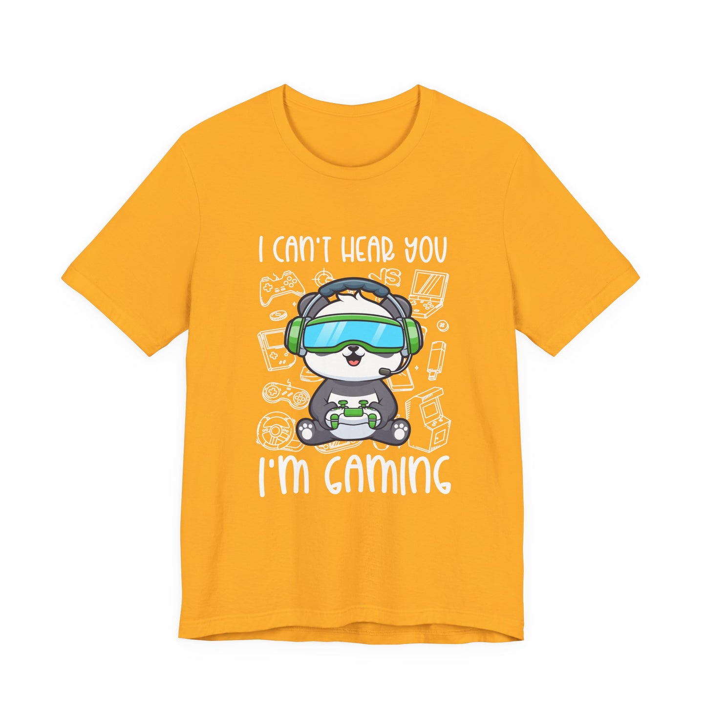 I Can’t Hear You I’m Gaming T-Shirt – Cute Puppy Gamer Headset Graphic Tee