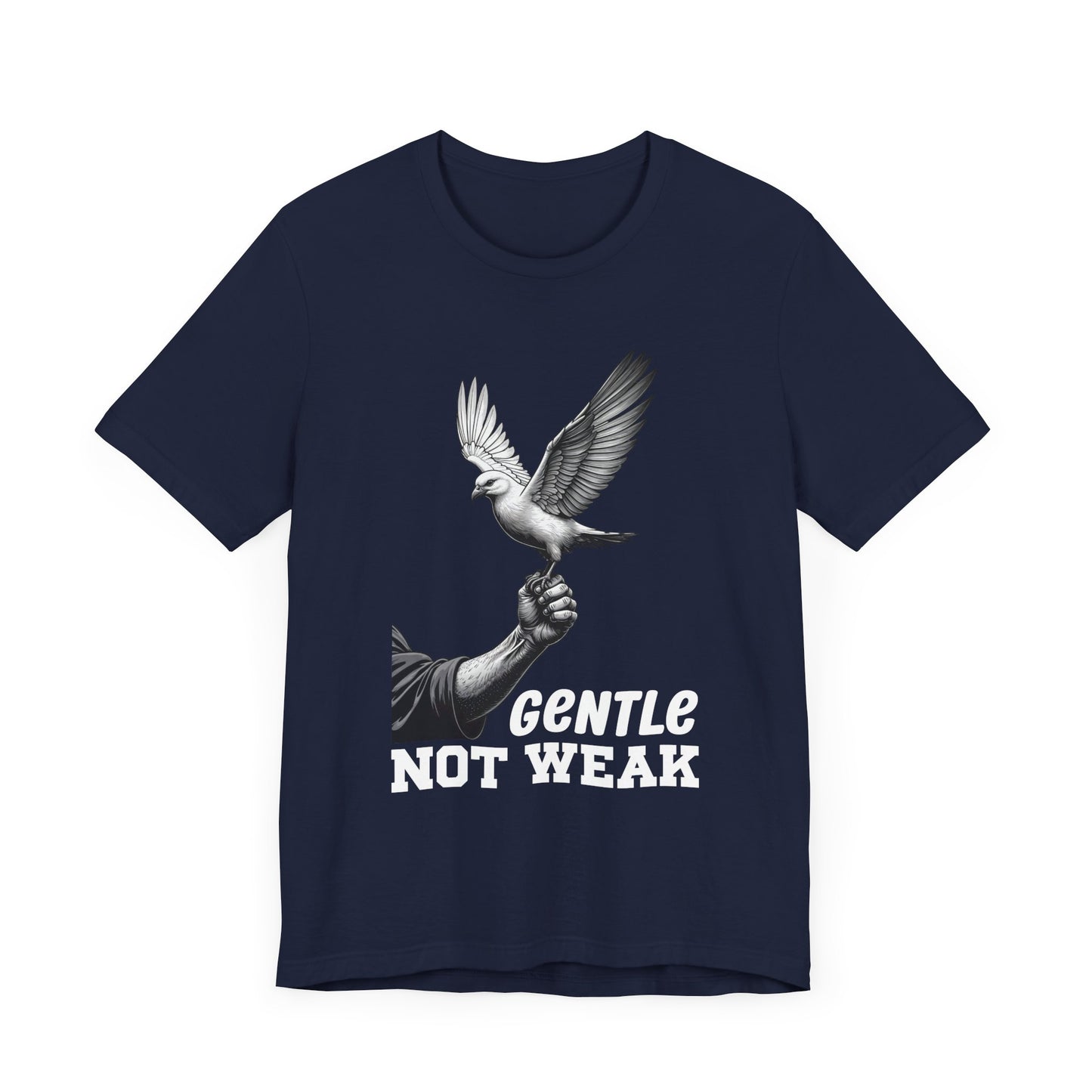 Gentle Not Weak T-Shirt – Dove and Hand Motivational Graphic Tee