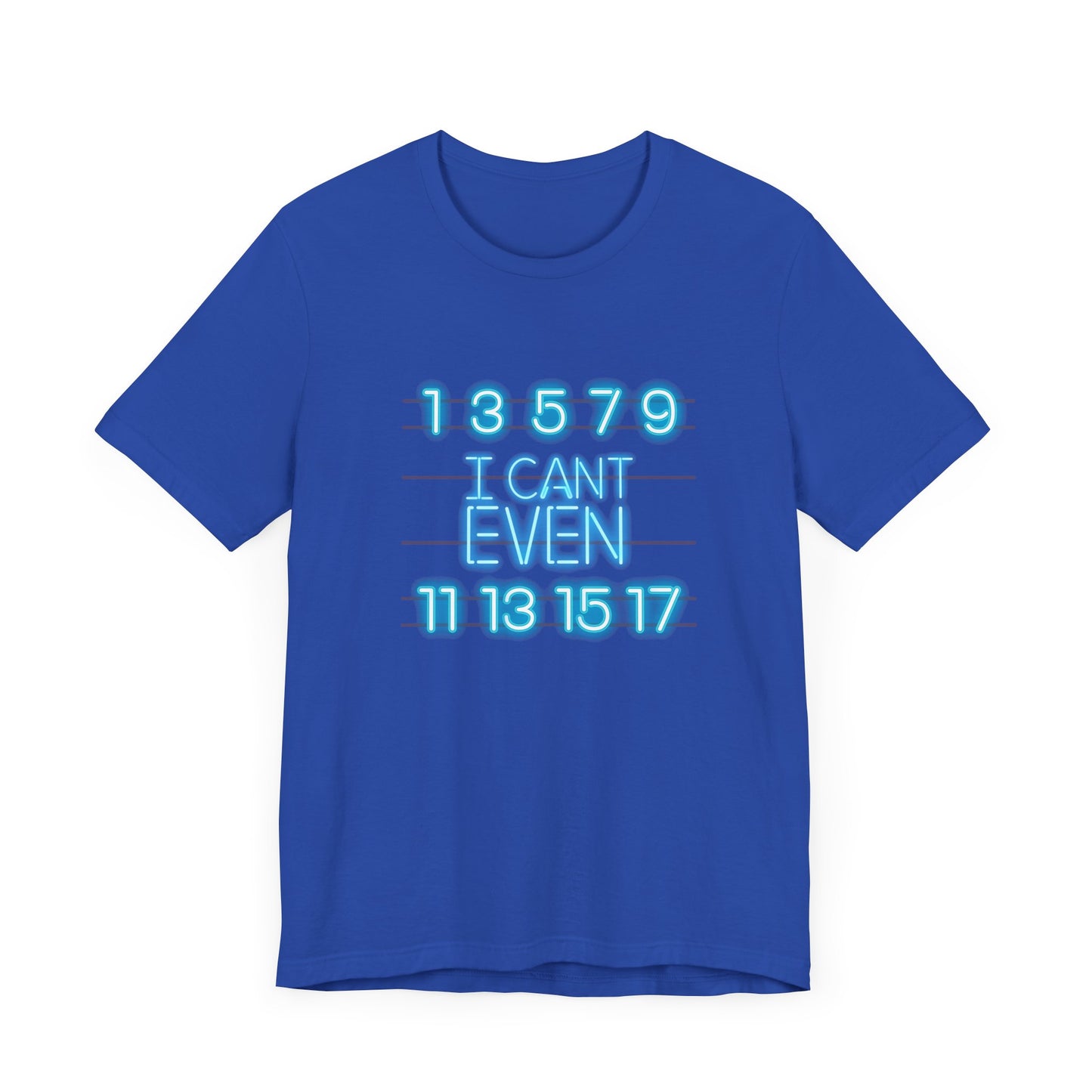 Neon Math Joke Tee – I Can't Even with Odd Numbers
