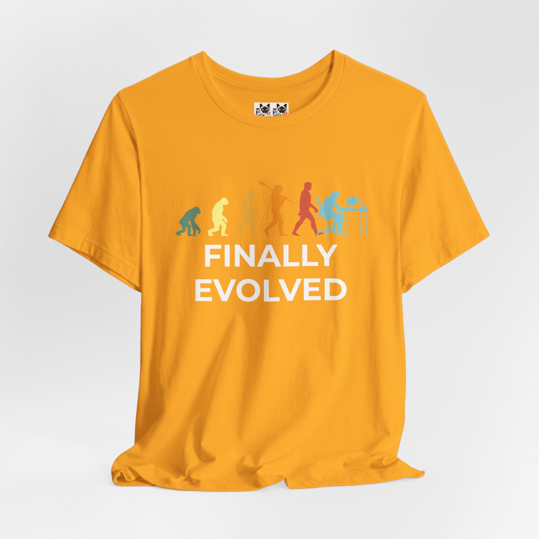 Custom T-Shirt - Evolution of Man to Computer User T-Shirt