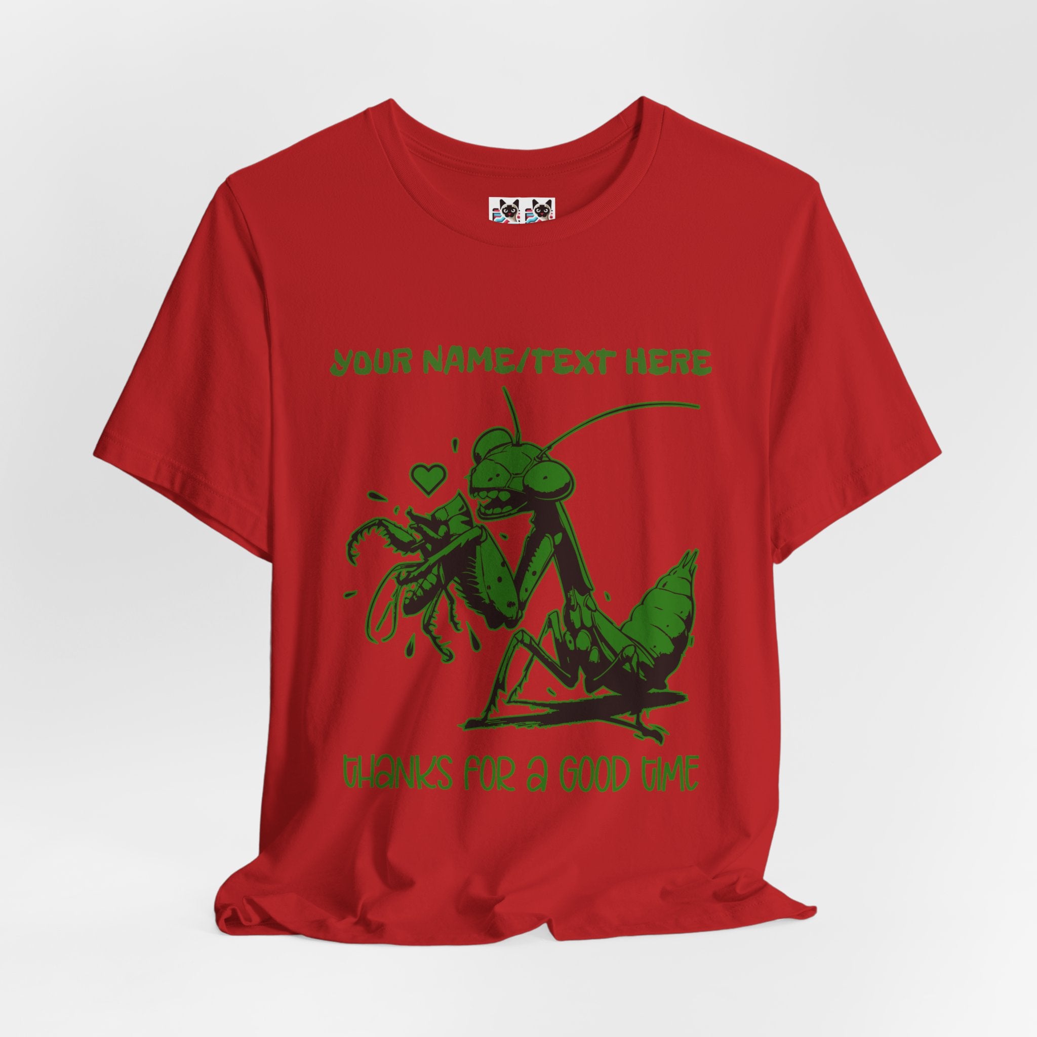 Custom T-Shirt - Thanks for a Good Time T-Shirt – Playful Grasshopper Eating Male Graphic Tee