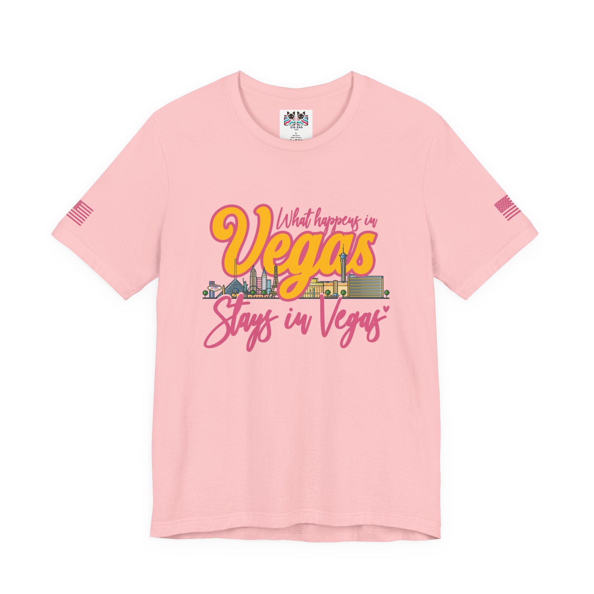 What Happens in Vegas Stays in Vegas T-Shirt – Retro Vegas Skyline Girls Trip Tee