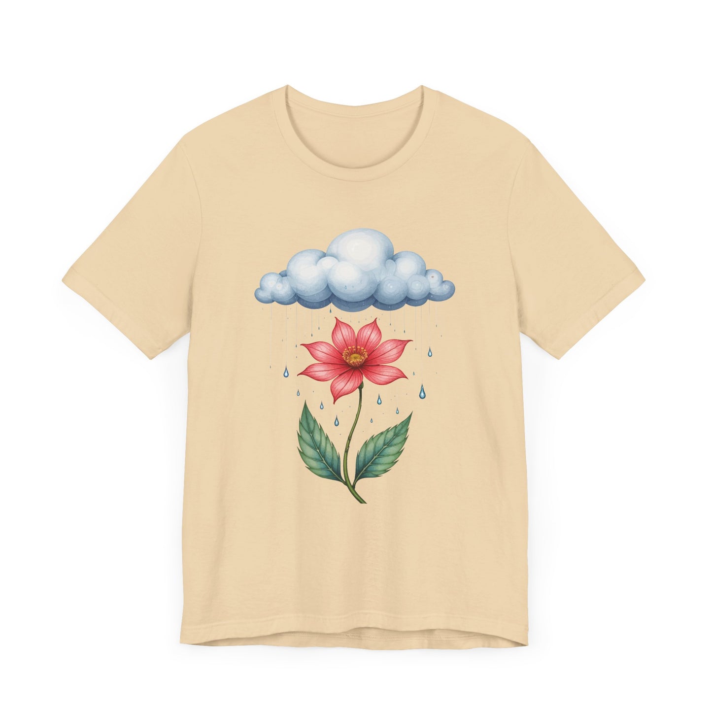 No Rain No Flowers Shirt Uplifting Growth Message Tee for Resilient Souls Who Know That Every Storm Brings Something Beautiful to Bloom