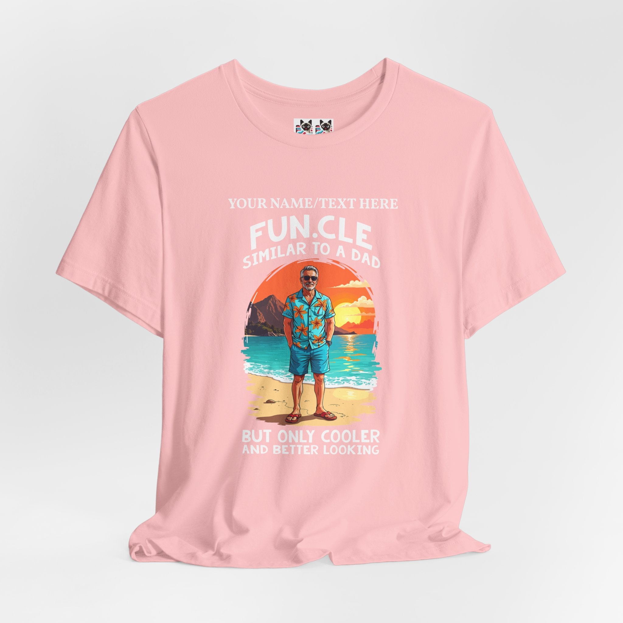 Custom T-Shirt - FUN.CLE Beach Sunset T-Shirt – Cool Uncle Beach Graphic with Funny Quote