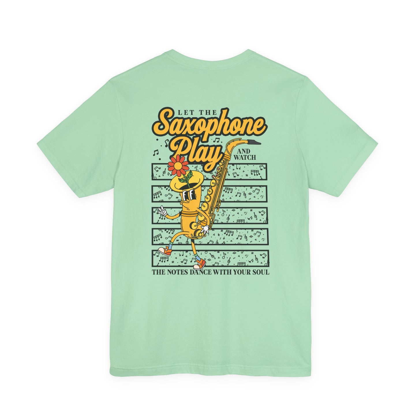 Feel the Groove Let the Saxophone Play Cartoon Saxophone T-Shirt