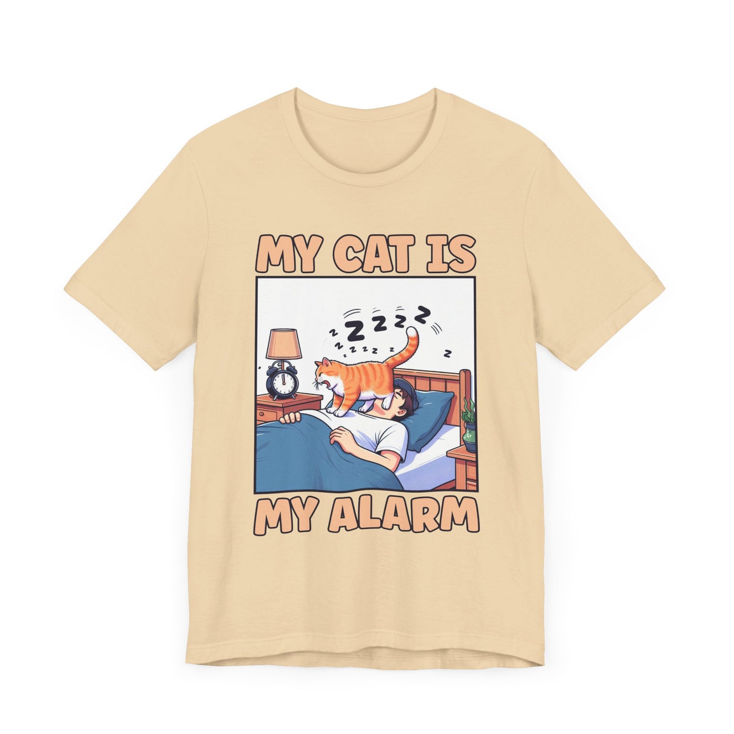 My Cat Is My Alarm Clock Shirt, Funny Cat Lover Tee, Pet Routine Humor T Shirt, Feline Morning Companion Apparel, Cute Cat Quote Top