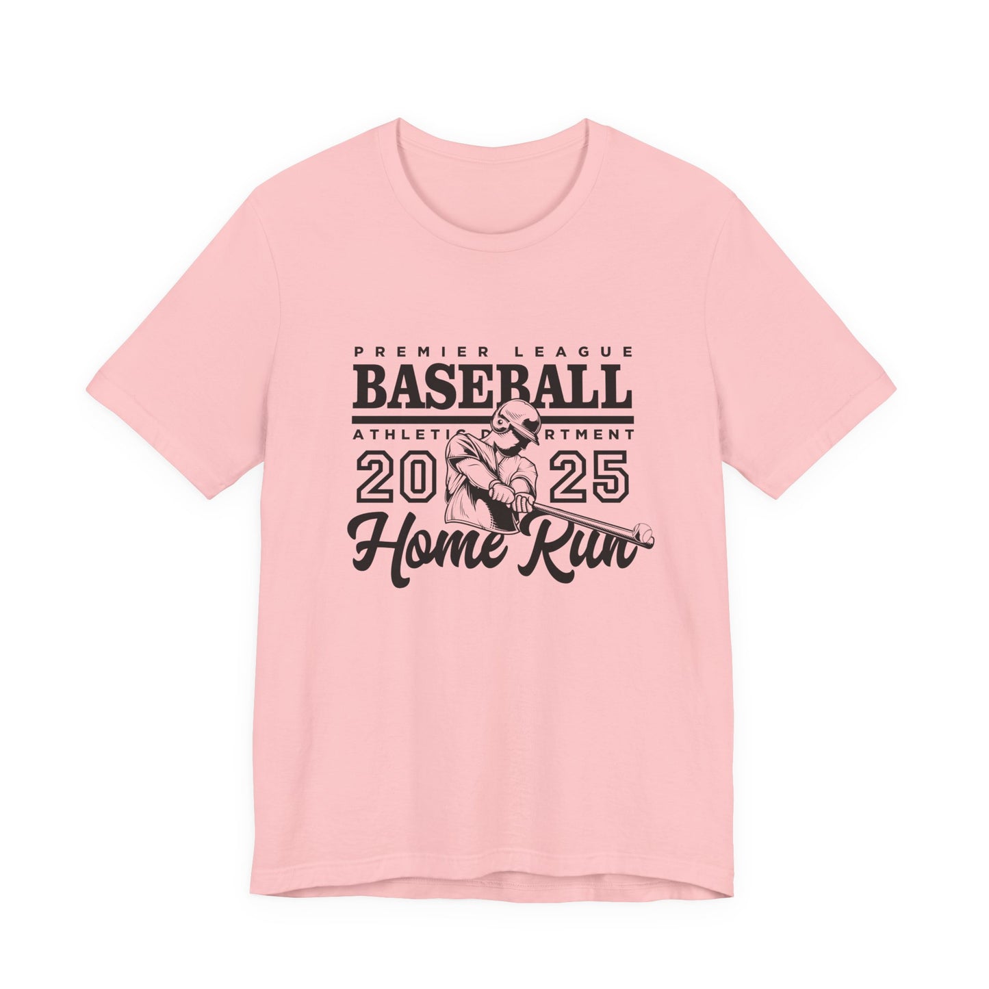 Baseball tshirt - Premier League Basebal l2025 HomeRun Tshirt Baseball Player Graphic with Bold Text Background