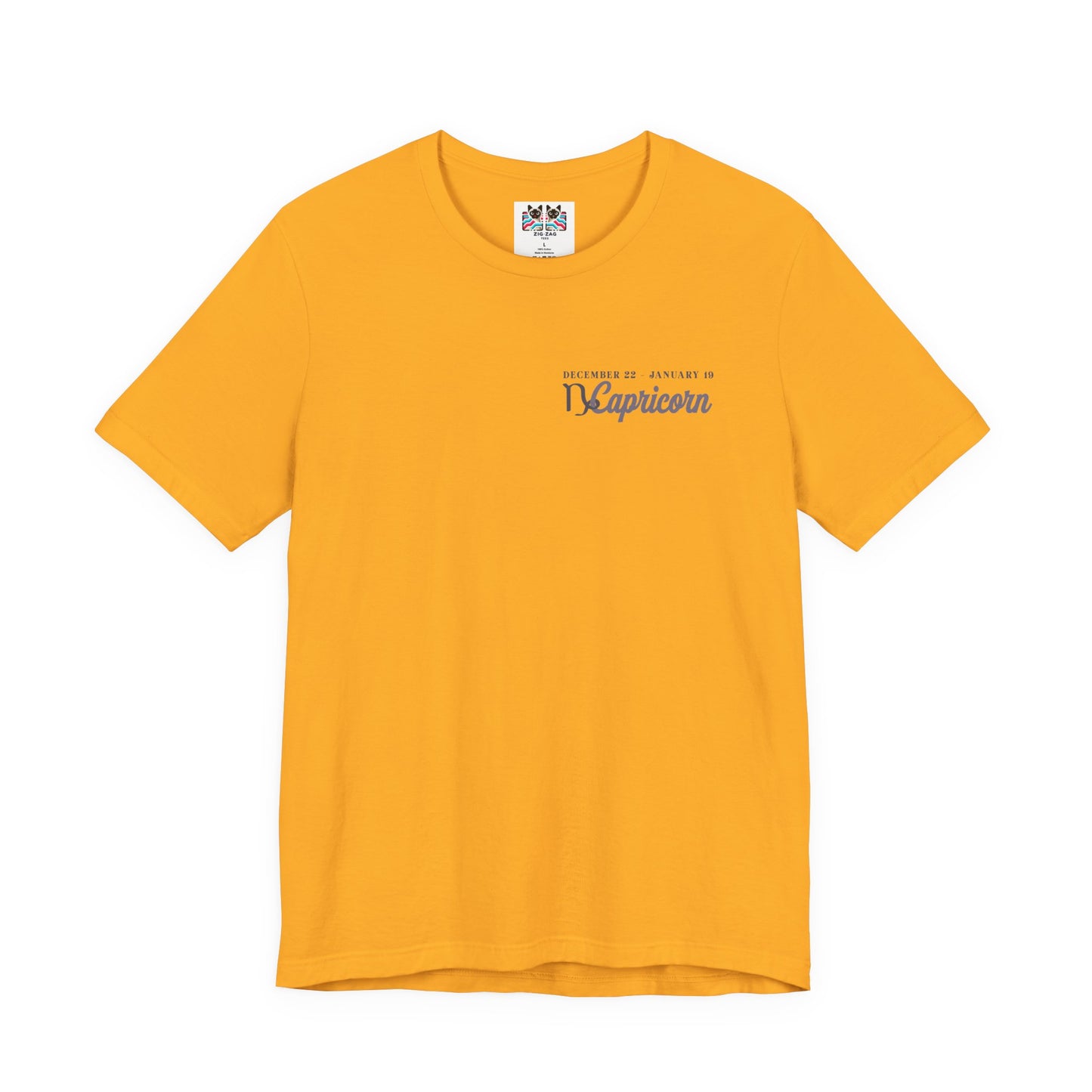 Capricorn Zodiac T-Shirt – Climbing Higher One Step At A Time Astrological wheel