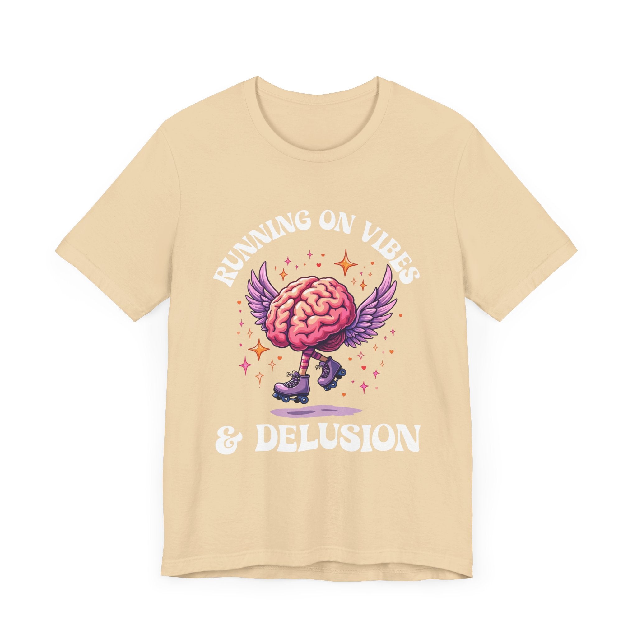 Running on Vibes and Delusion – Navigates the World with a mix of Optimism and Daydreams T-Shirt
