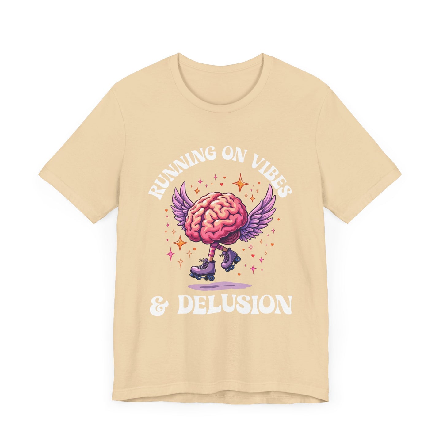 Running on Vibes and Delusion – Navigates the World with a mix of Optimism and Daydreams T-Shirt