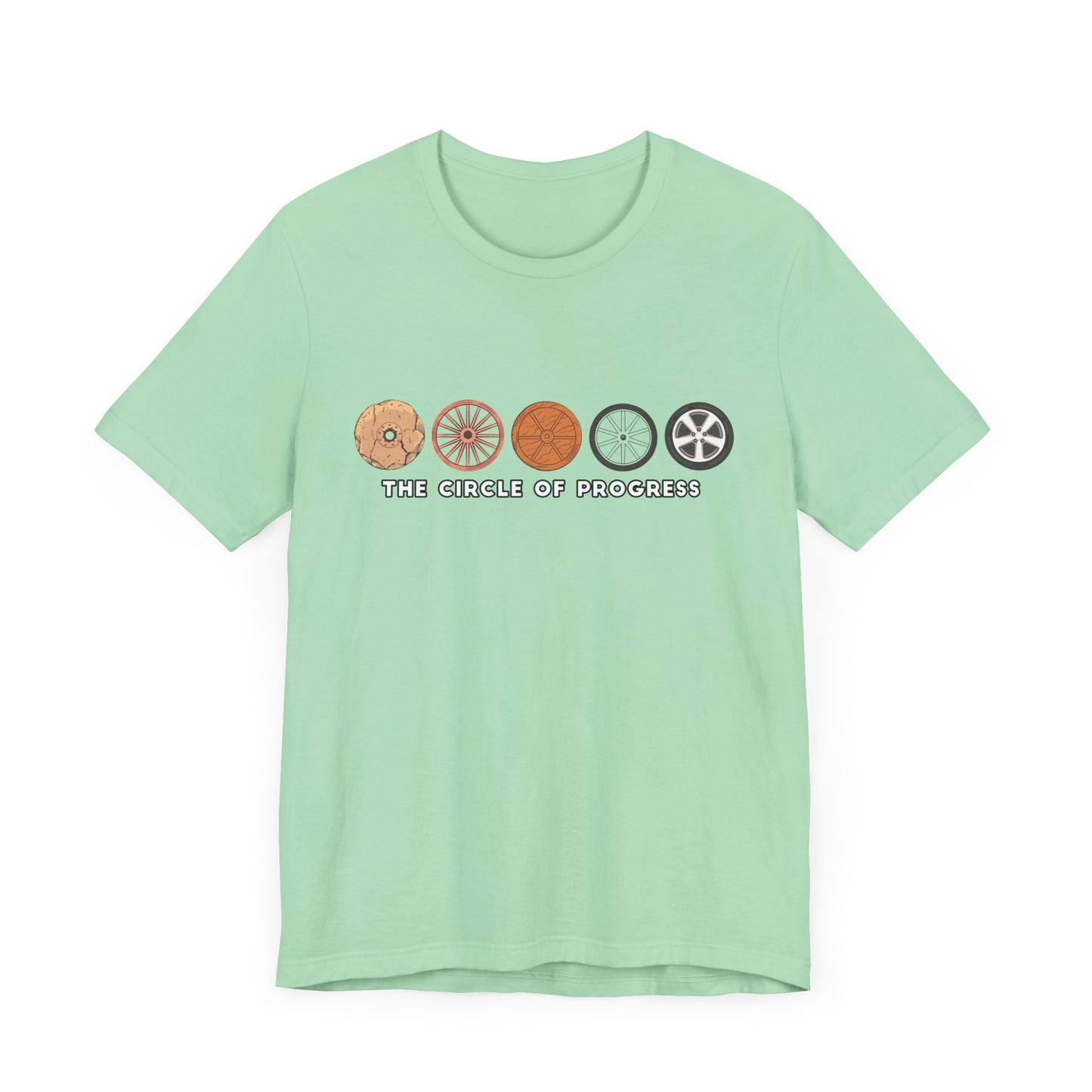 The Wheel of Progress | Evolution of the Wheel Graphic T-Shirt