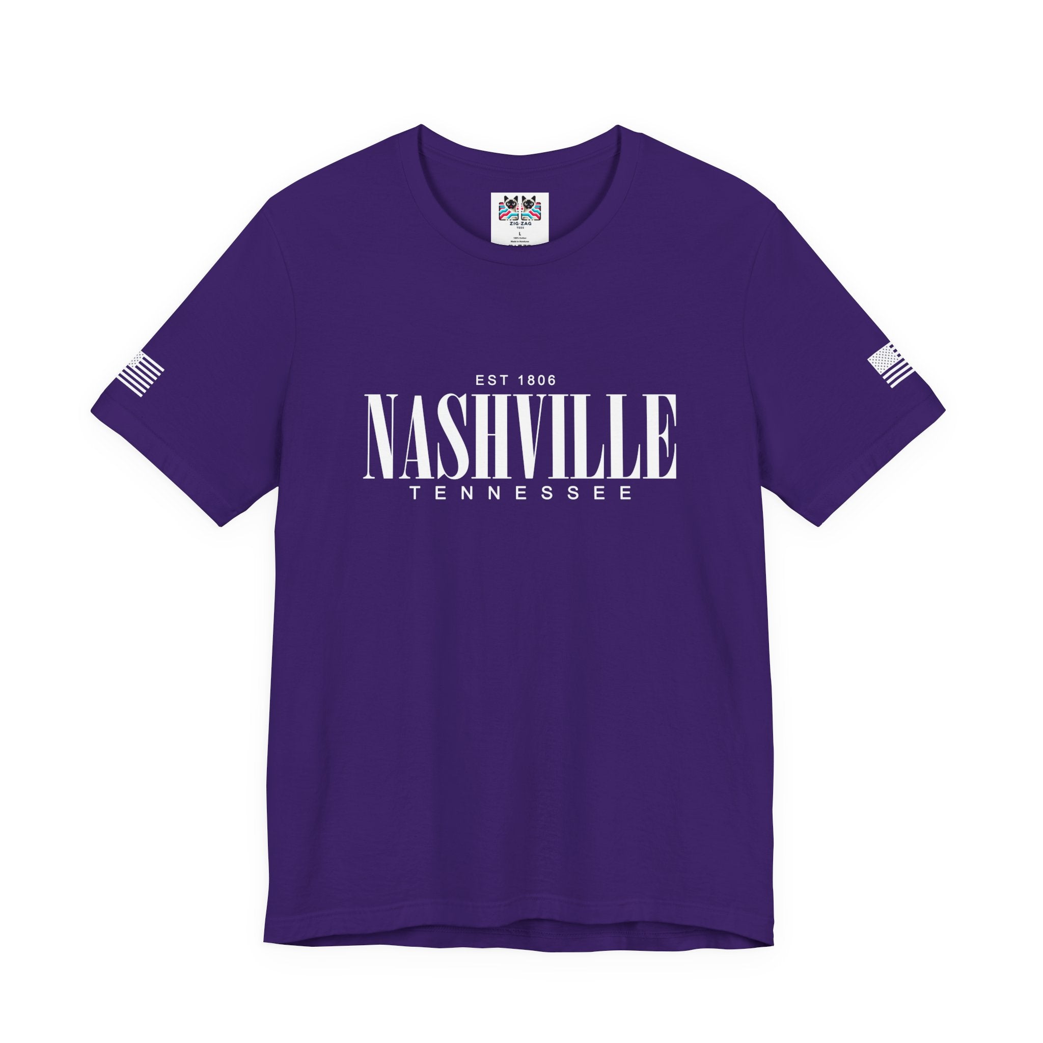 Nashville Tennessee EST 1806 T-Shirt – Bold Serif Clean Typography Tee