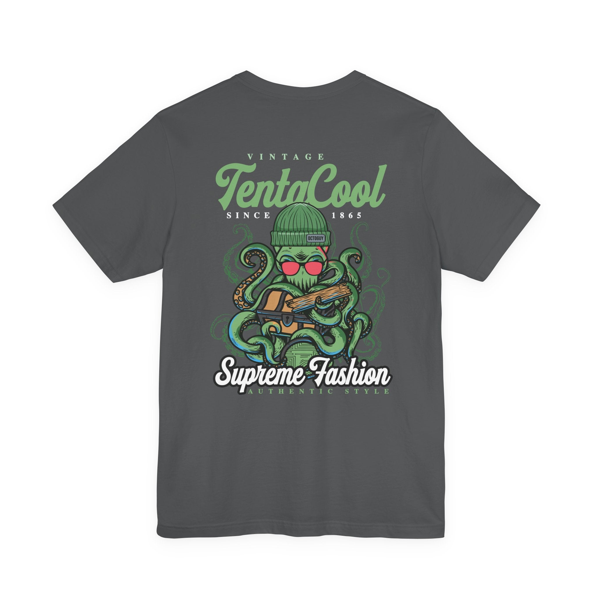 Vintage Tentacool T-Shirt – Cool Octopus with Treasure Chest Graphic
