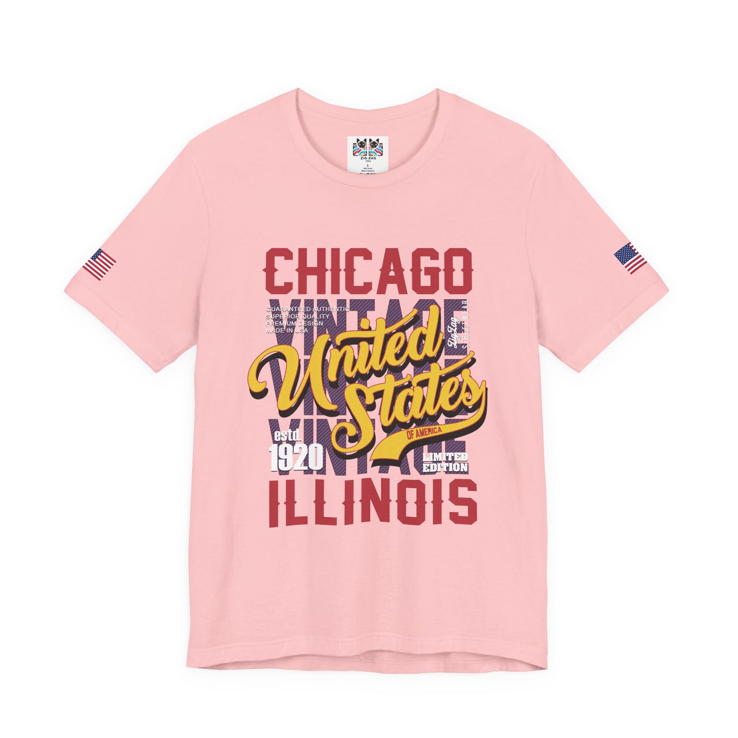 Chicago United States Illinois T-Shirt - Limited Edition 1920 Vintage Streetwear