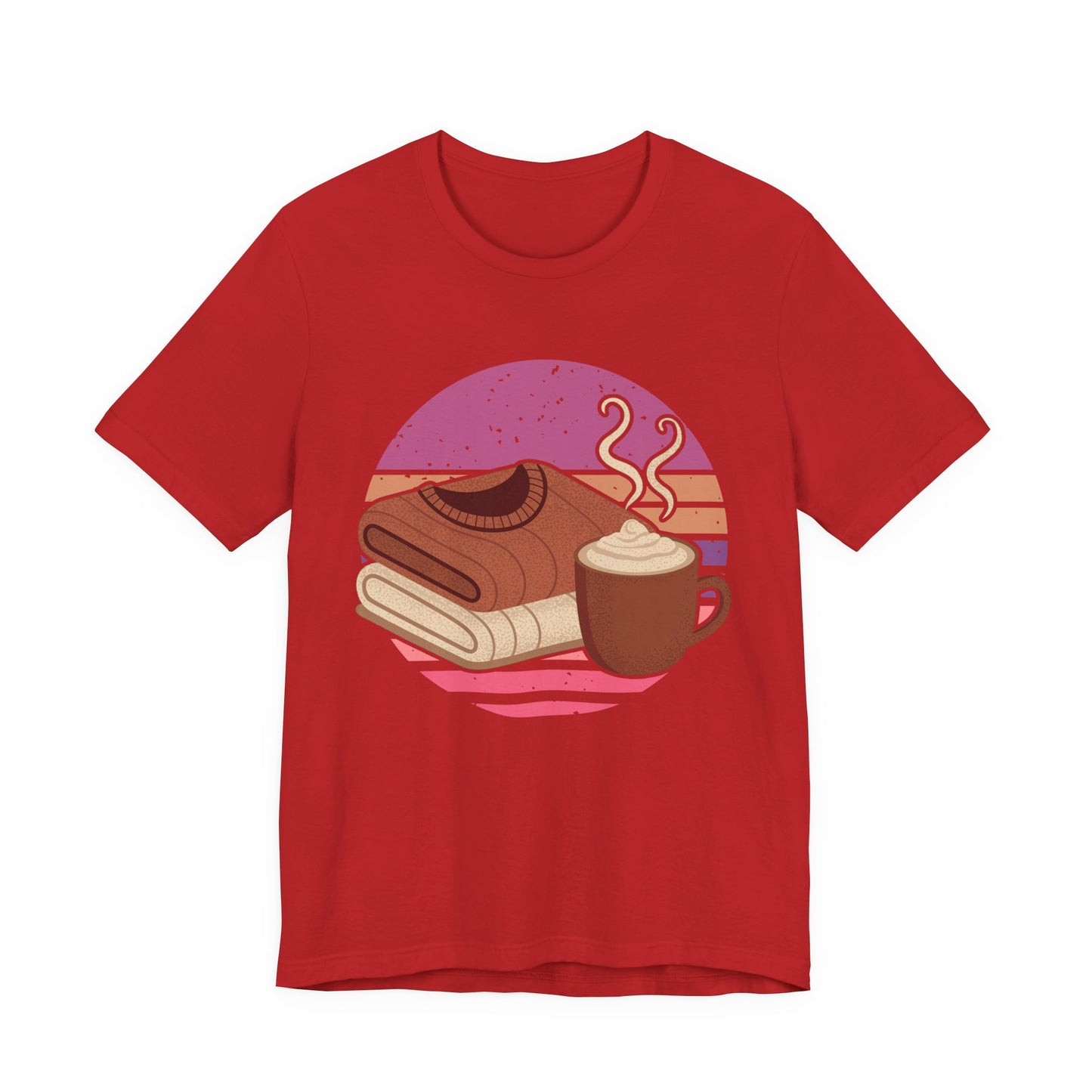 Sweater Weather Aesthetic – Cozy Sweater, Hot Drink & Cool Weather Graphic T-Shirt