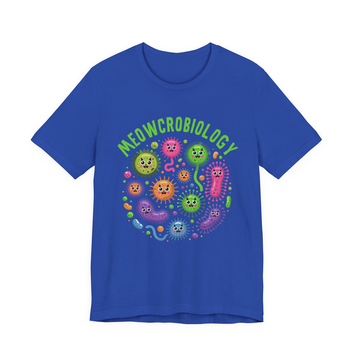 Science Biology Meowcrobiology Tshirt – Cat-Faced Microorganisms Science Pun