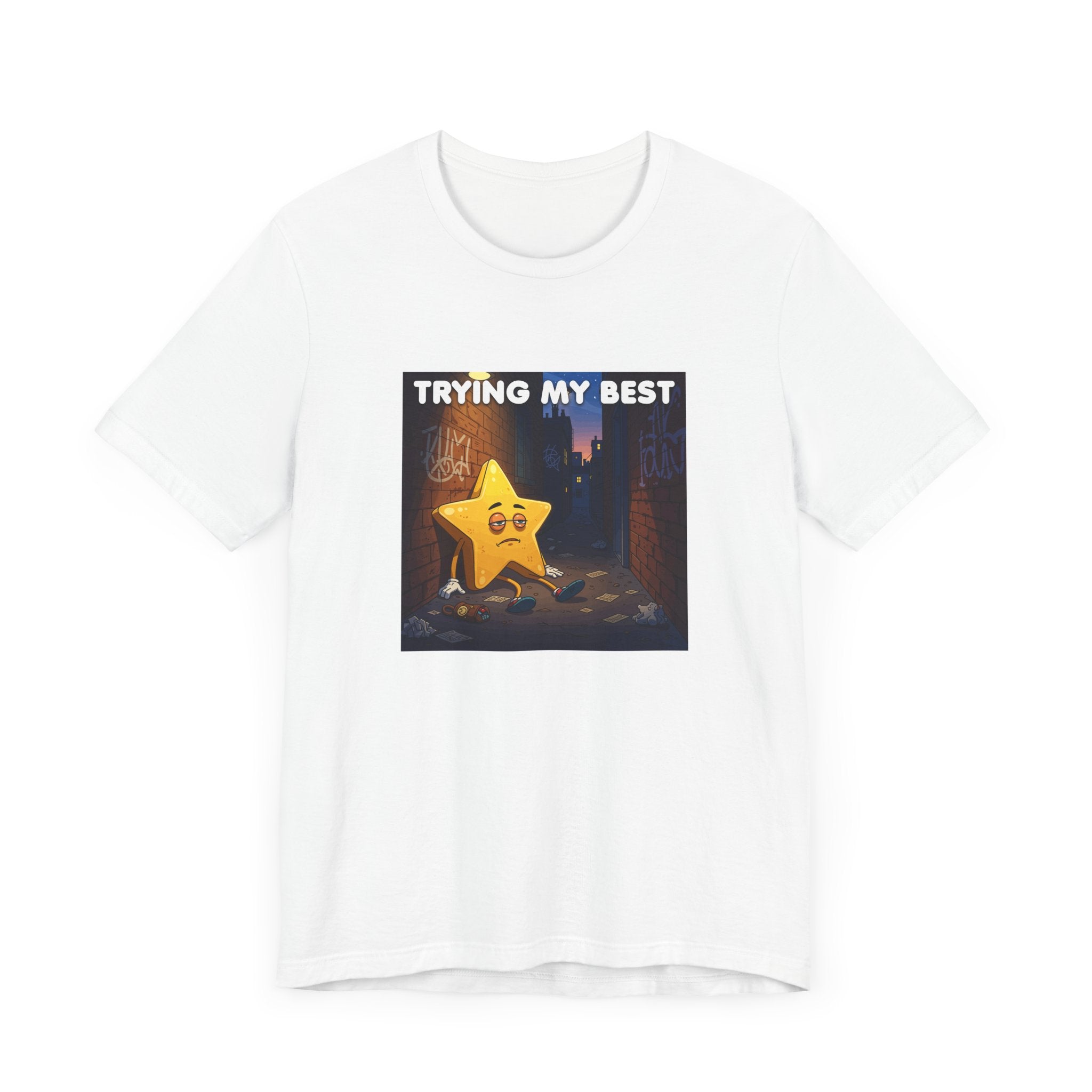 Trying My Best It’s Not Much Tee, Low Effort Humor Shirt, Honest Mood Graphic Tee, Funny Bare Minimum Top, Lazy Relatable Gift