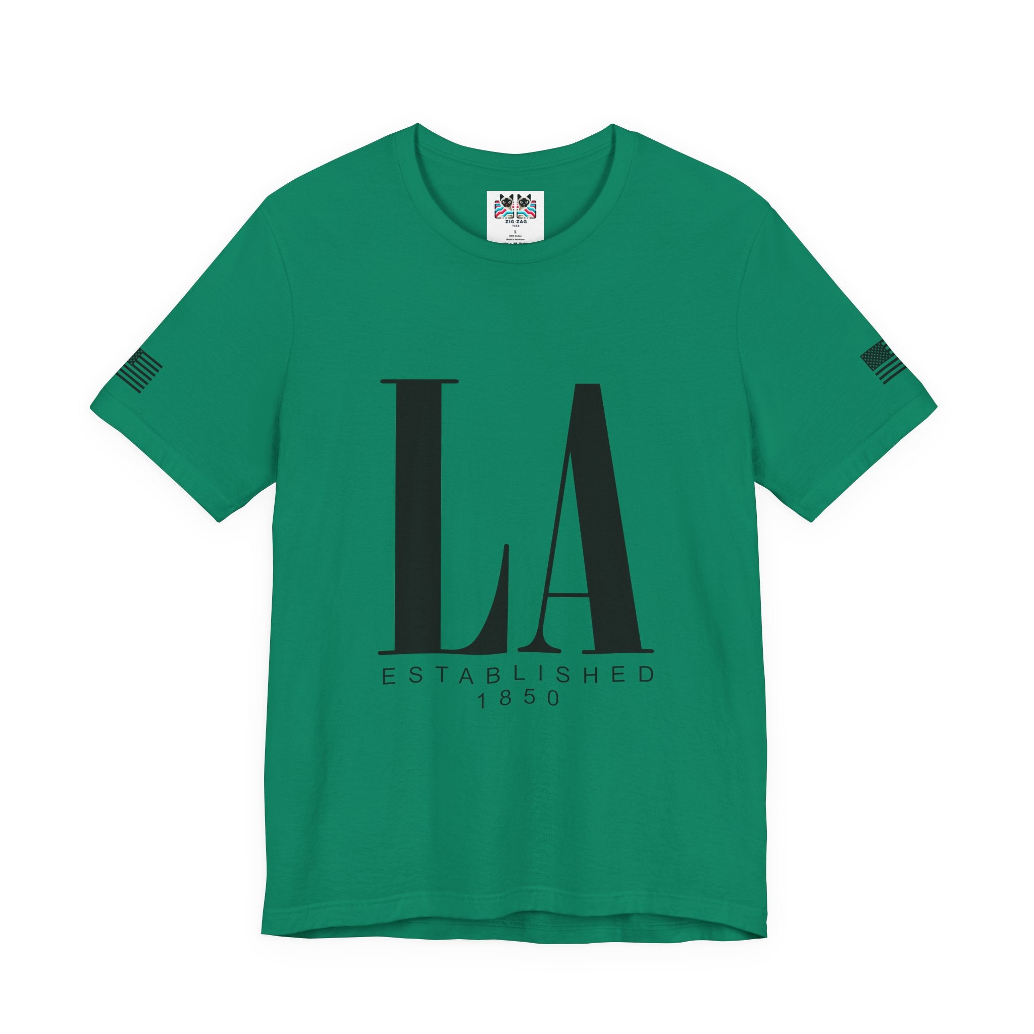 LA Established 1850 T-Shirt – Bold Monogram Los Angeles Minimal Luxury Tee