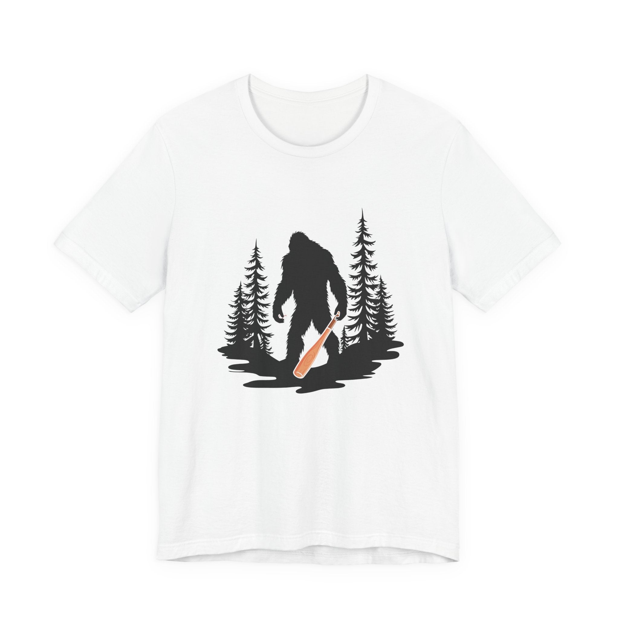 Big Foot Baseball Forest Adventure Tshirt Cryptid Sports Fan Design