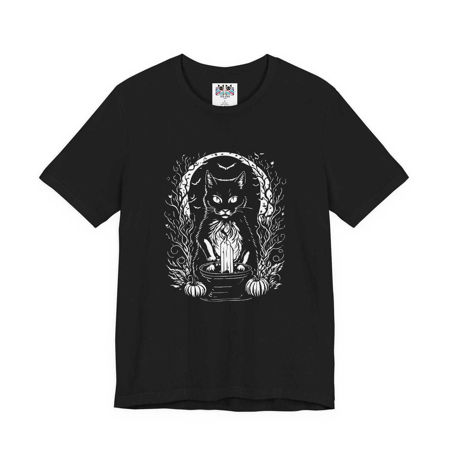 Witchy Black Cat Moon Candle Magic T-Shirt
