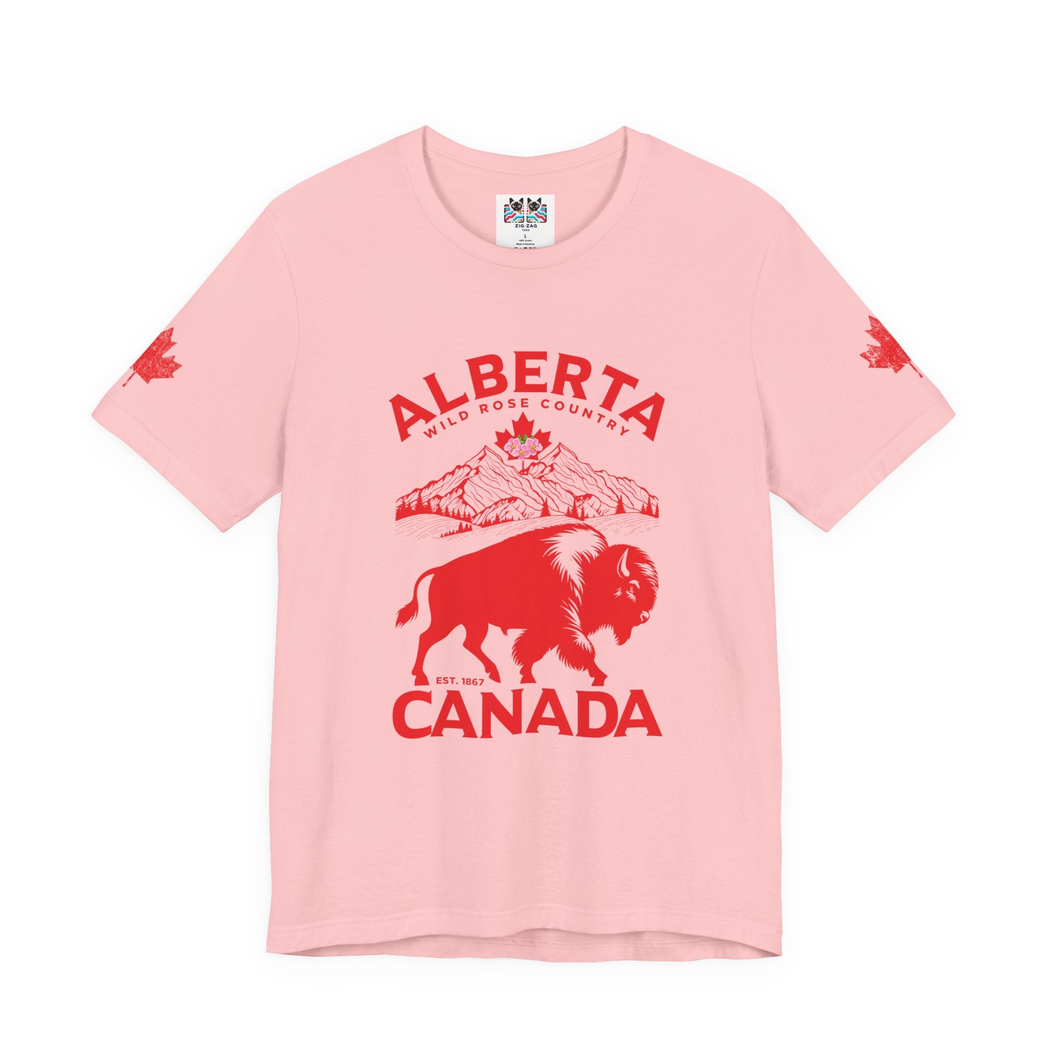 Alberta Wild Rose Country Bison T-Shirt