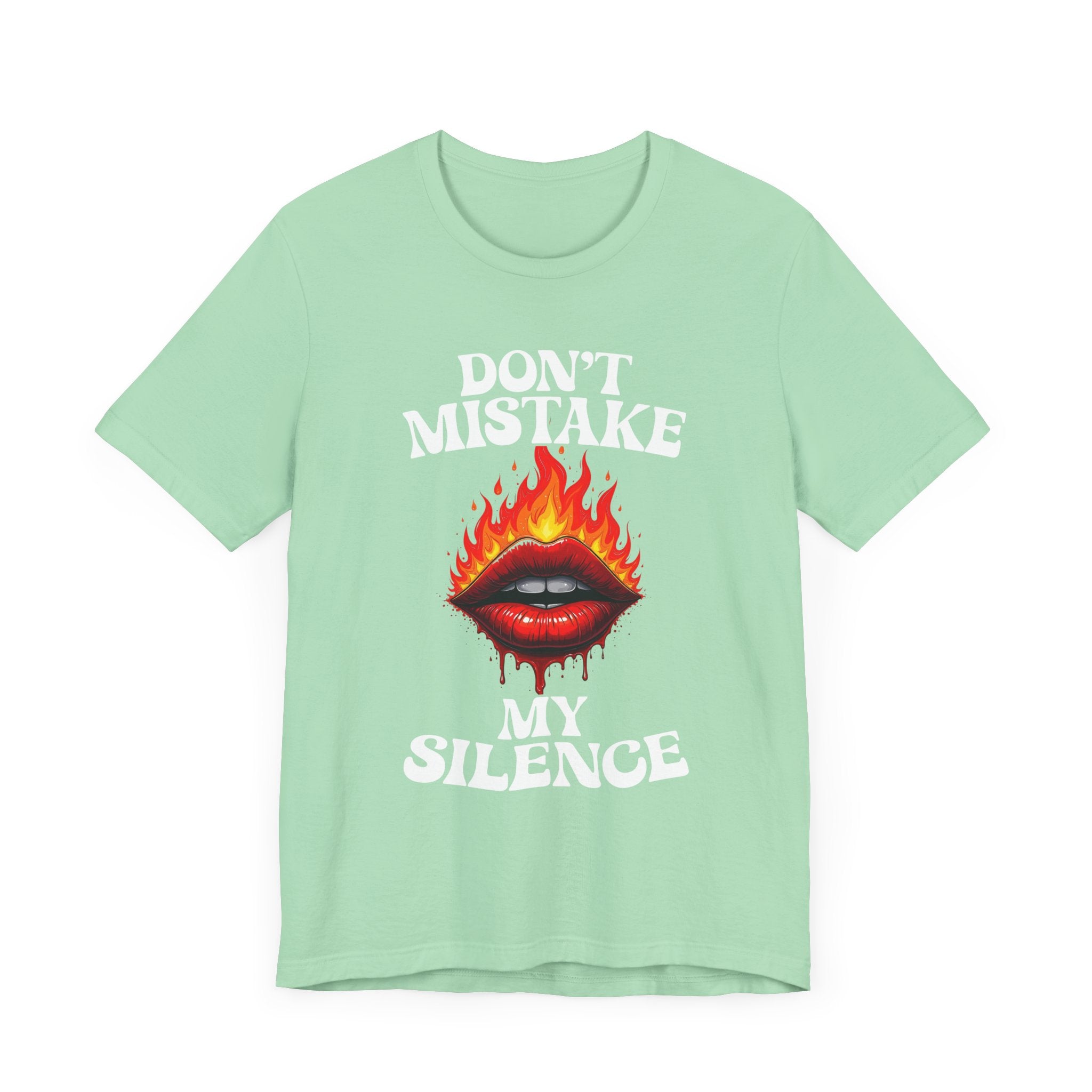 Don’t Mistake My Silence – Burning & Bleeding Lips Graphic T-Shirt