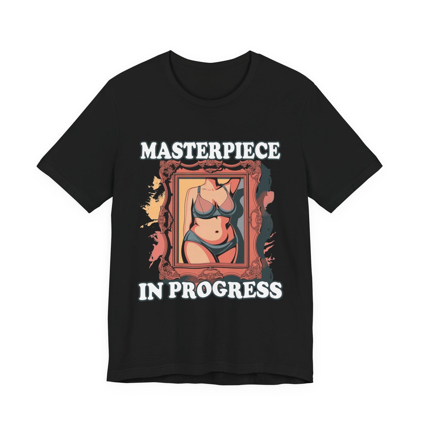 Masterpiece in Progress – Bodies Are Art in Photo Frame Body Positive Graphic T-Shirt