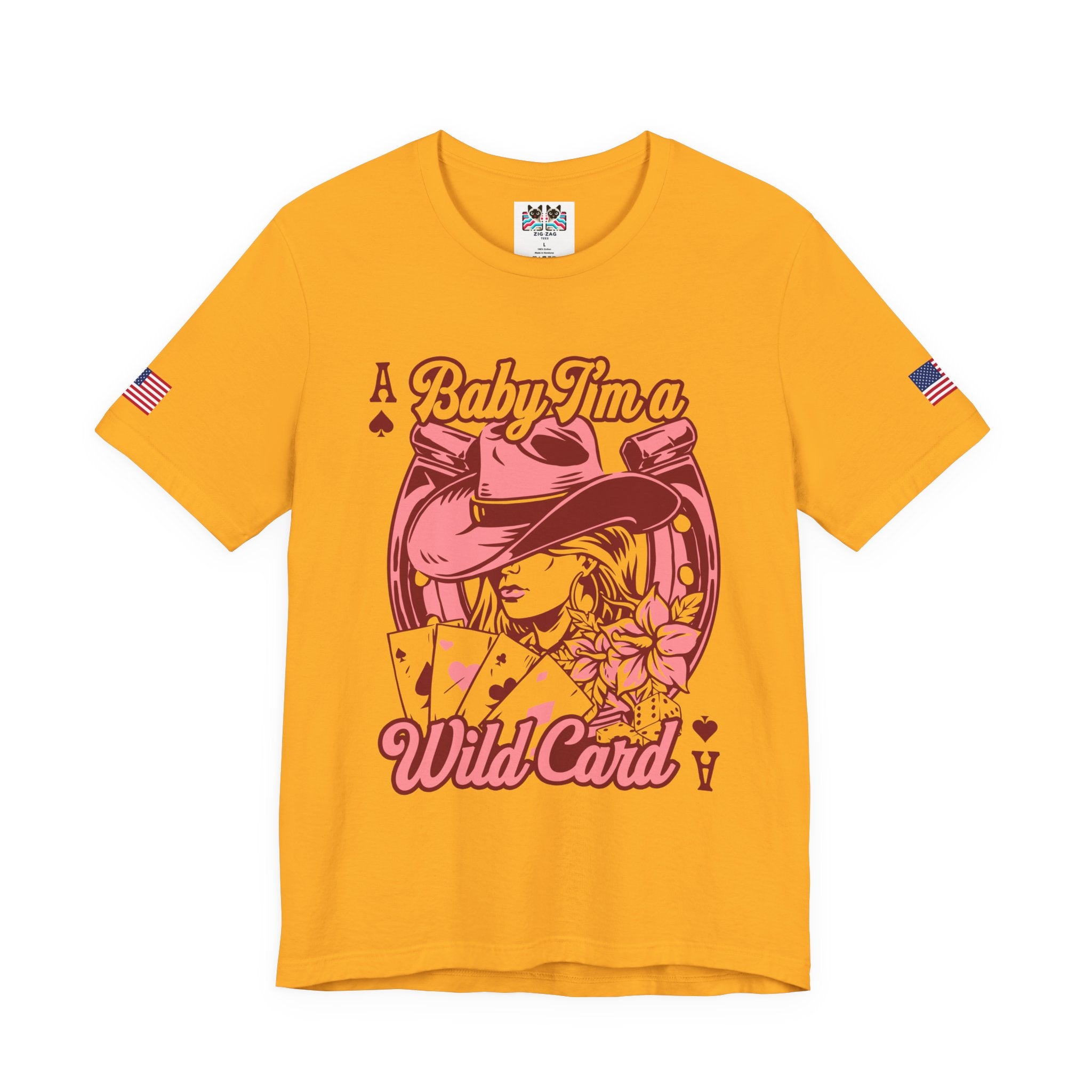 Baby I'm a Wild Card T-Shirt – Western Cowgirl Ace Playing Card Casino Tee