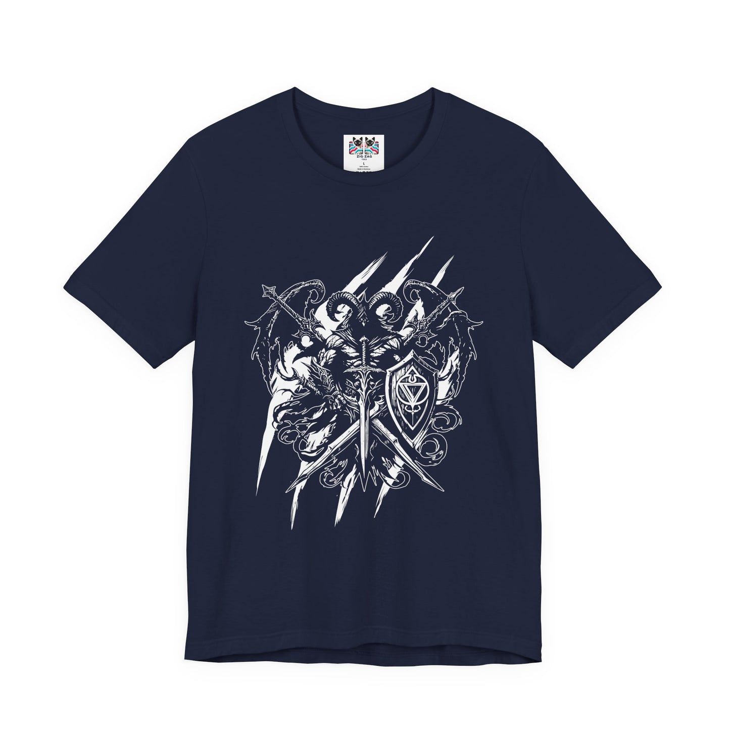 Blood Moon Dark Castle Paladin Swords Fantasy T-Shirt
