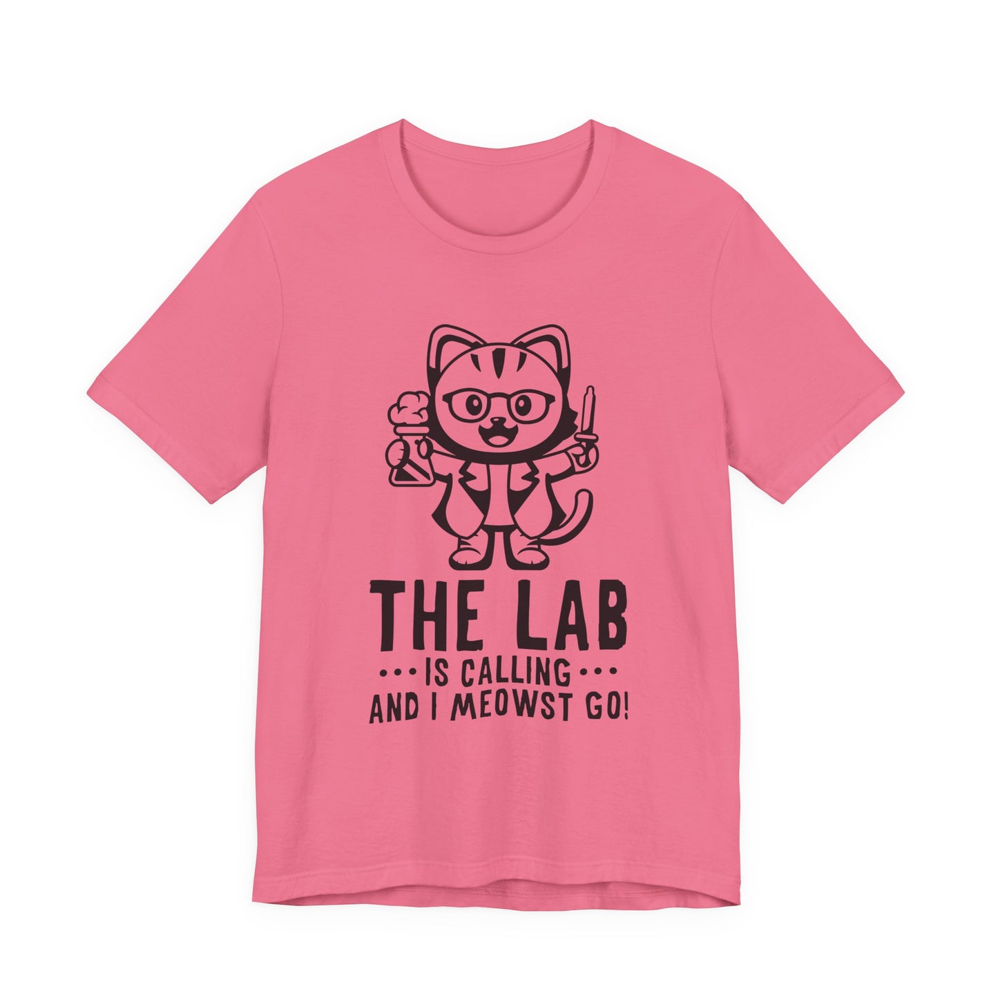 The Lab Is Calling and I Meowst GO Tshirt – Cute Scientist Cat in Lab Coat