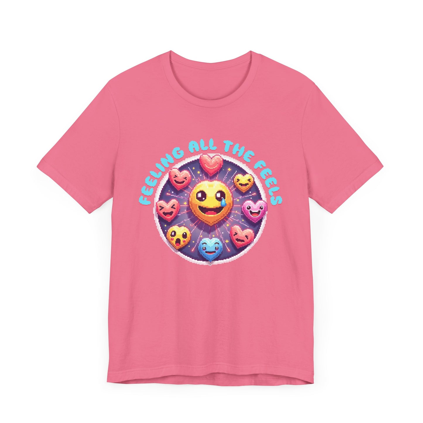 Feeling All the Feels – Heart Emoji Expressions Graphic T-Shirt