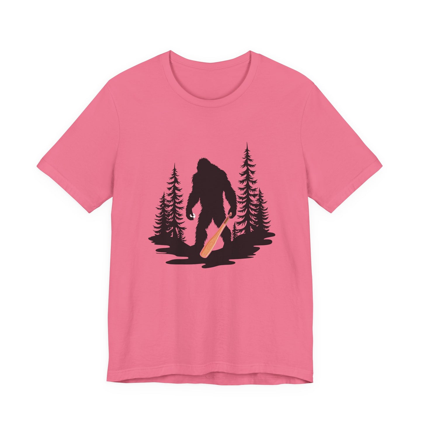 Big Foot Baseball Forest Adventure Tshirt Cryptid Sports Fan Design