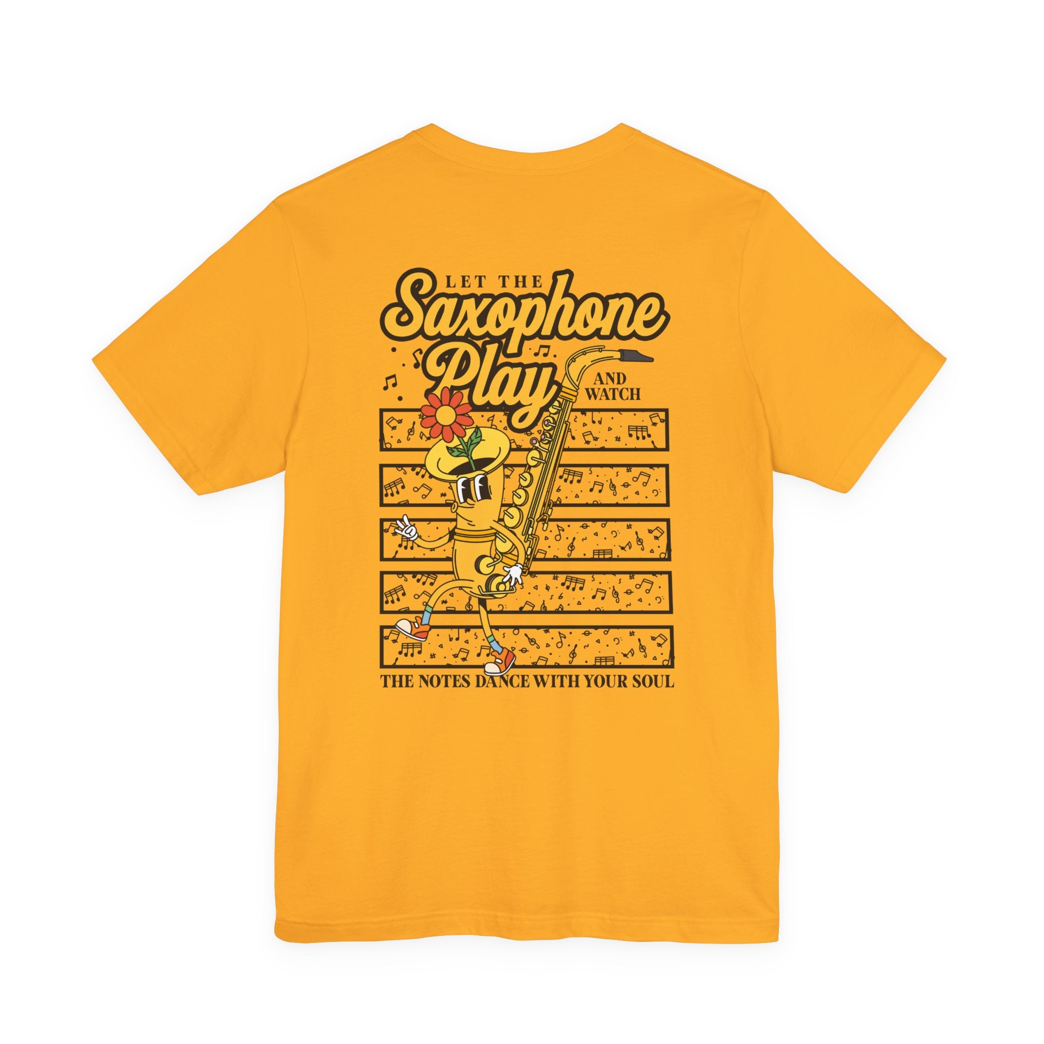 Feel the Groove Let the Saxophone Play Cartoon Saxophone T-Shirt